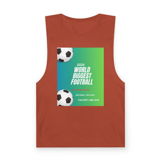 Football Graphic Tank Top — "World Biggest Football 2028" Sports Tee