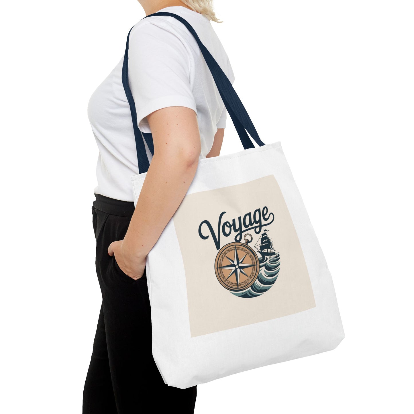 Voyage Compass Tote Bag – Nautical Travel Canvas Tote