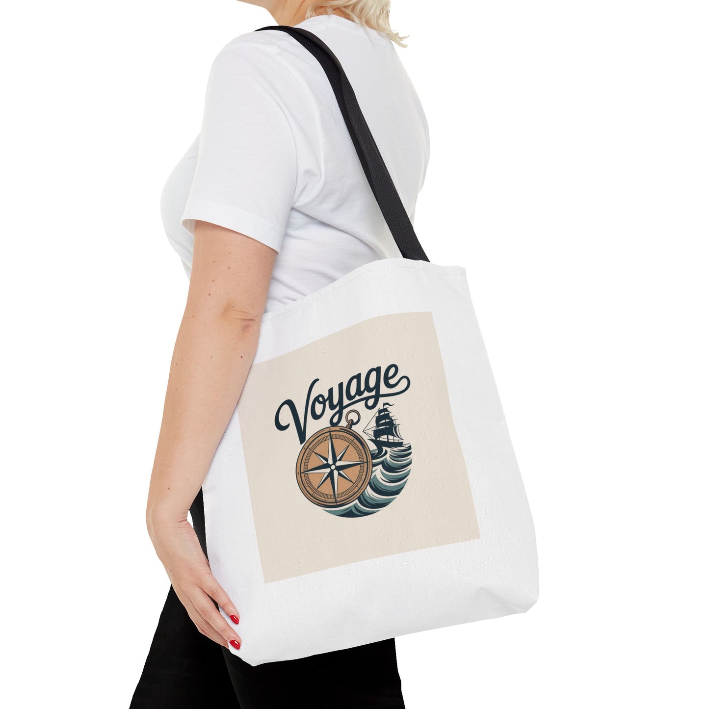 Voyage Compass Tote Bag – Nautical Travel Canvas Tote