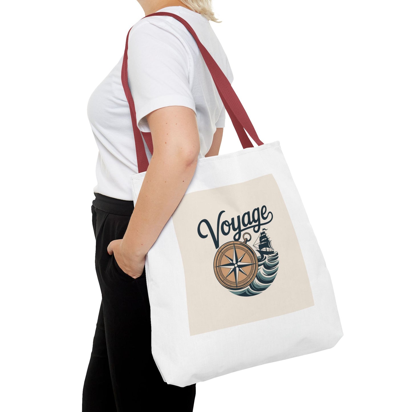 Voyage Compass Tote Bag – Nautical Travel Canvas Tote