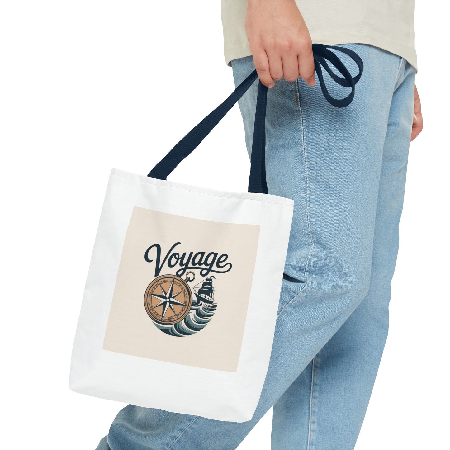 Voyage Compass Tote Bag – Nautical Travel Canvas Tote