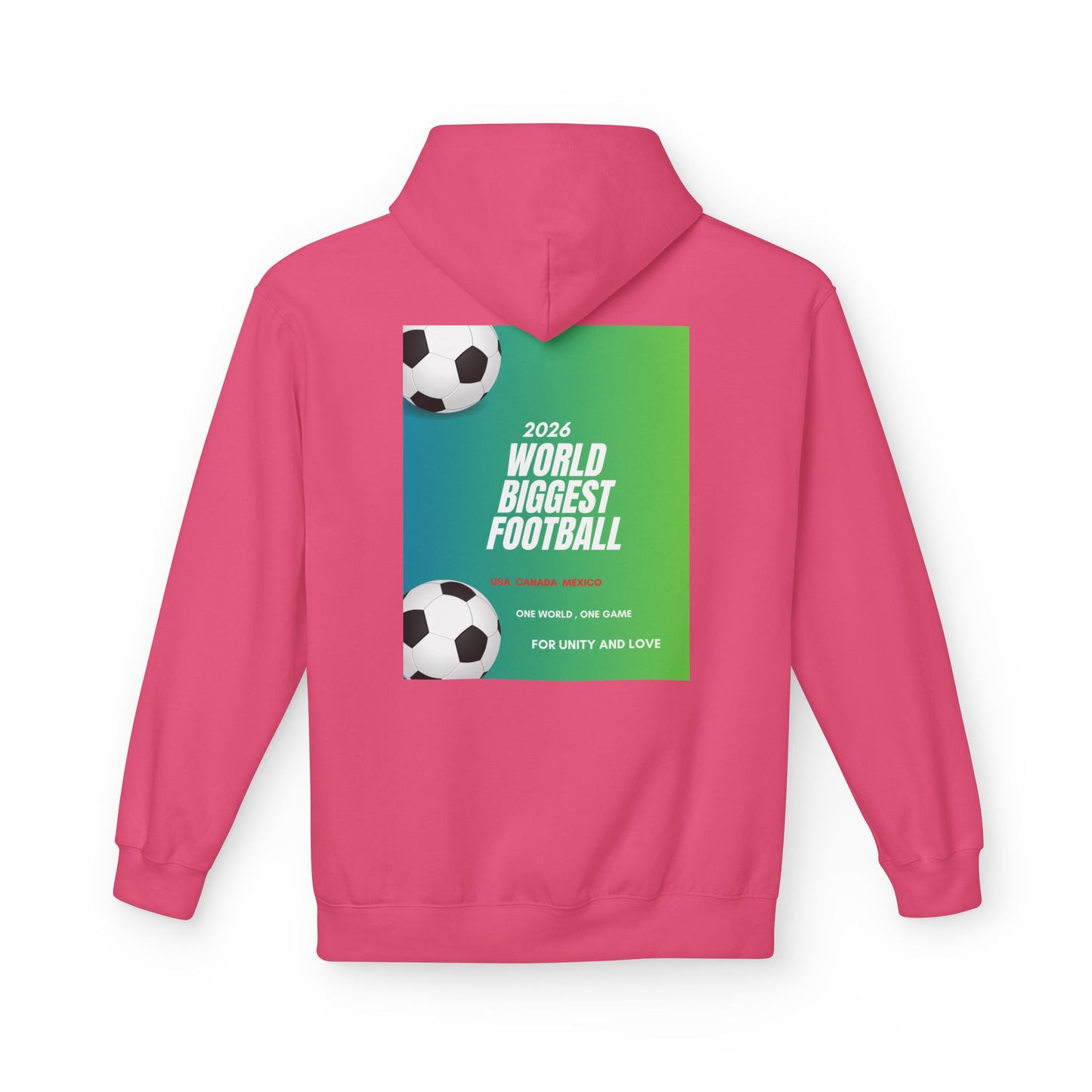 World Biggest Football 2026 Hoodie – Soccer Event Poster Design