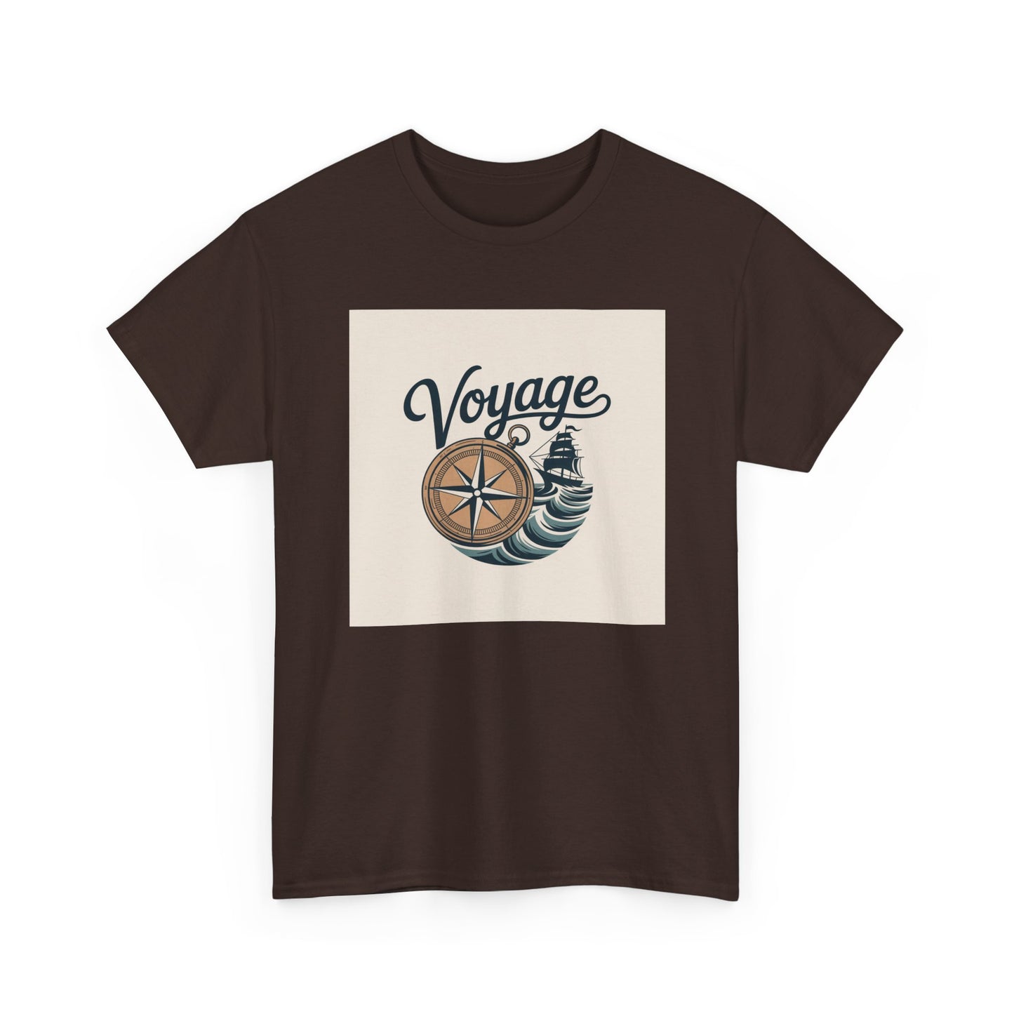 Voyage Nautical Compass T-Shirt — Adventure Beach Travel Graphic Tee