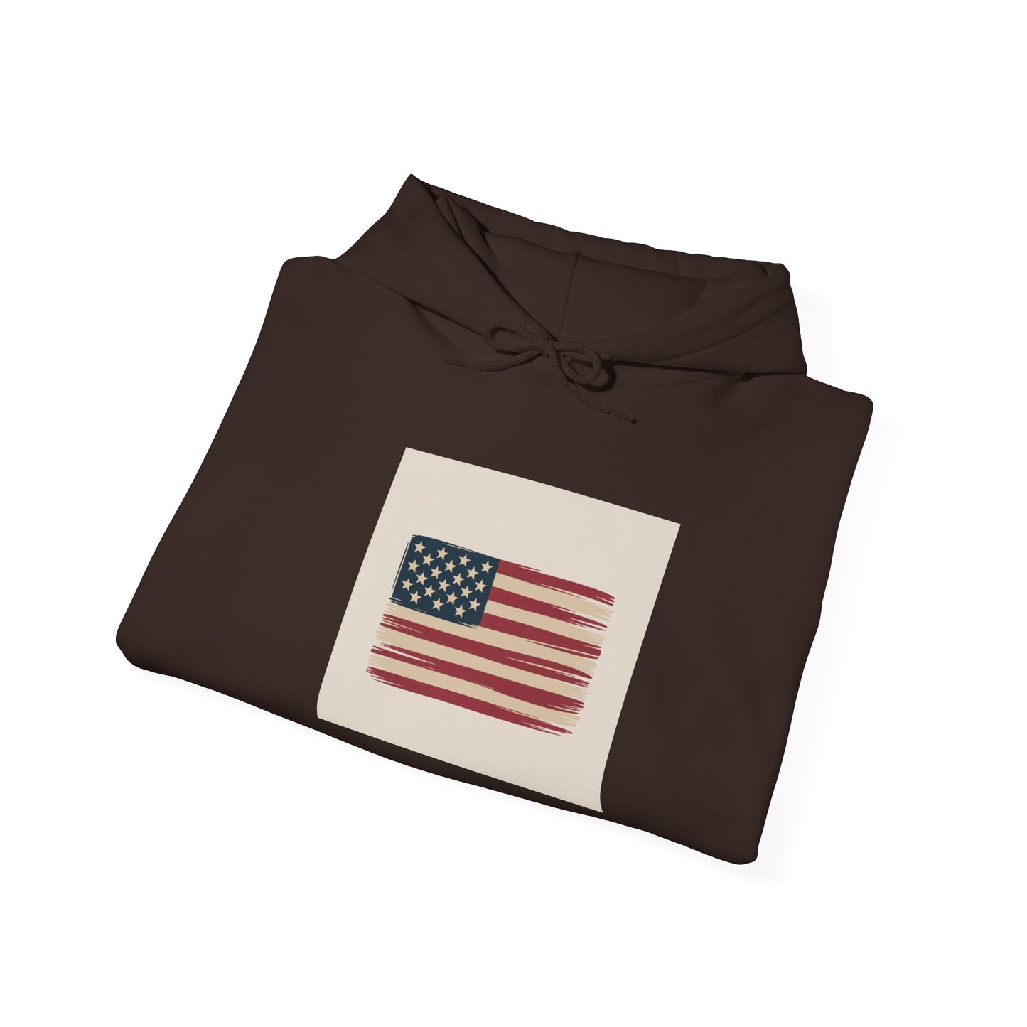 Vintage American Flag Hoodie — Distressed USA Patriotic Sweatshirt