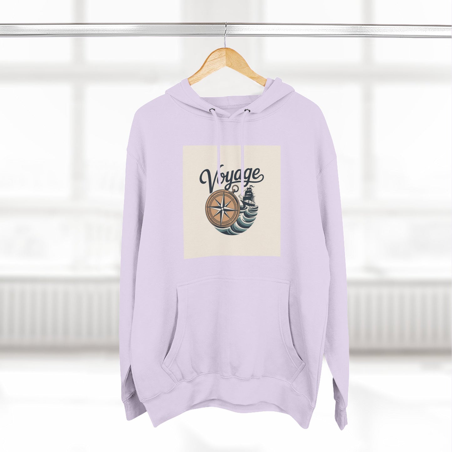 Voyage Compass Hoodie — Nautical Travel Graphic Pullover