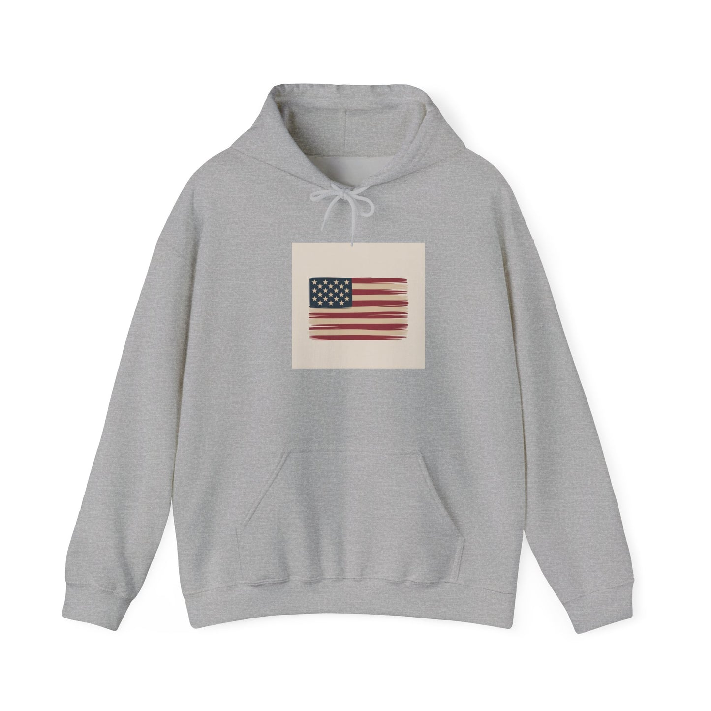 Vintage American Flag Hoodie — Distressed USA Patriotic Sweatshirt