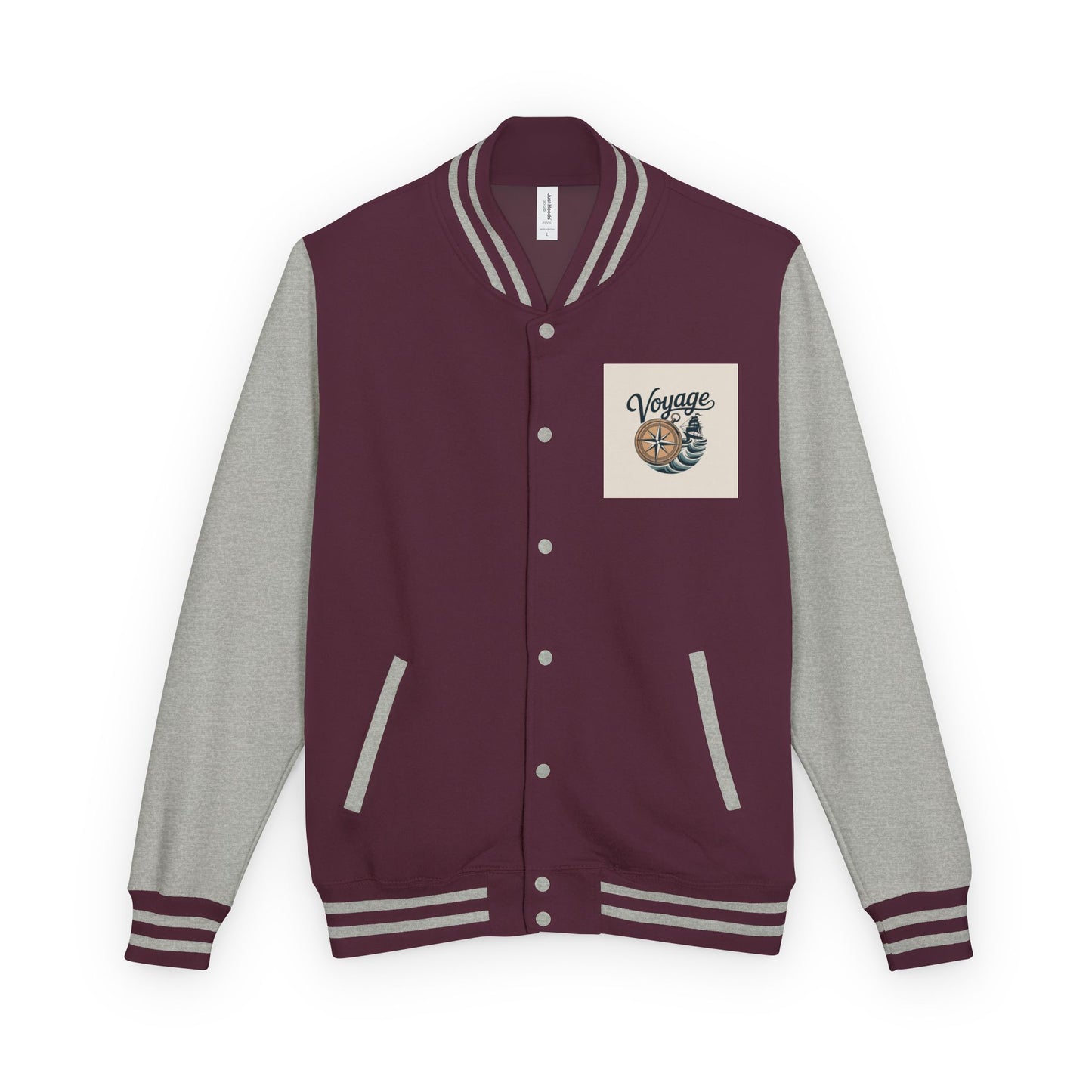 Letterman Jacket — 'Voyage' Nautical Shell Patch Varsity Jacket