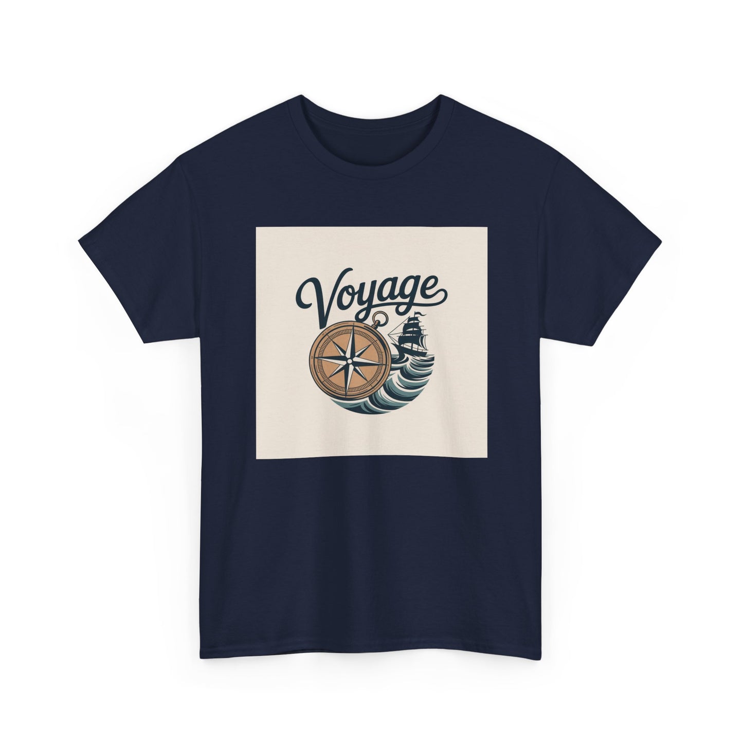 Voyage Nautical Compass T-Shirt — Adventure Beach Travel Graphic Tee