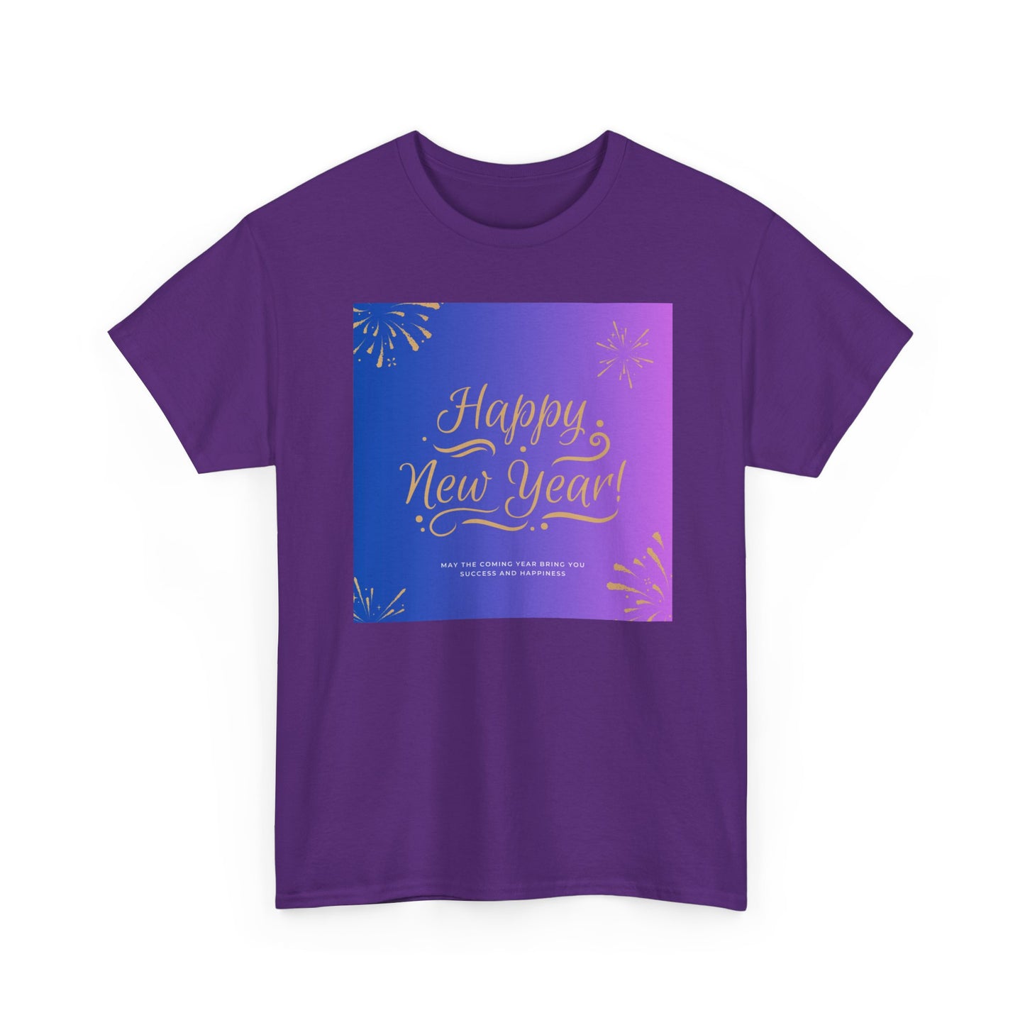 Happy New Year Tee — Festive Gradient Fireworks Holiday T‑Shirt