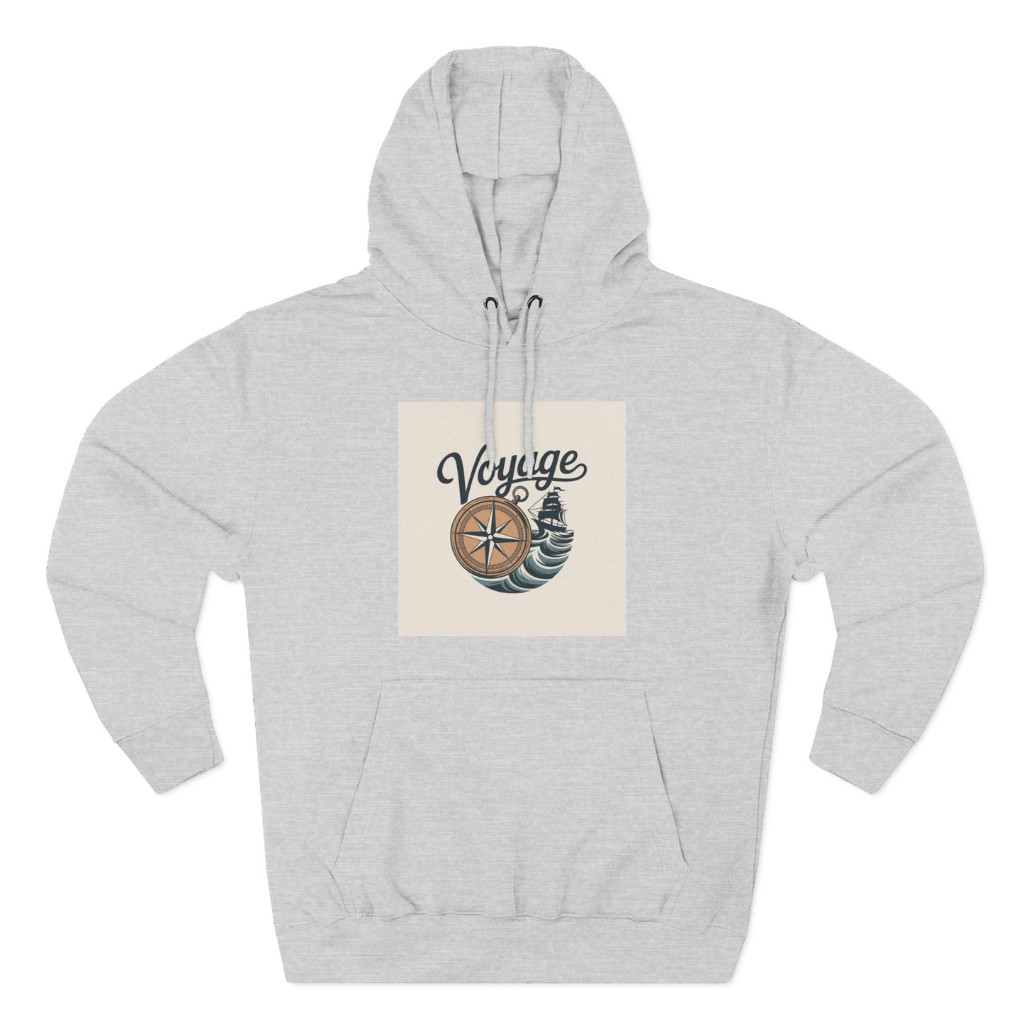 Voyage Compass Hoodie — Nautical Travel Graphic Pullover