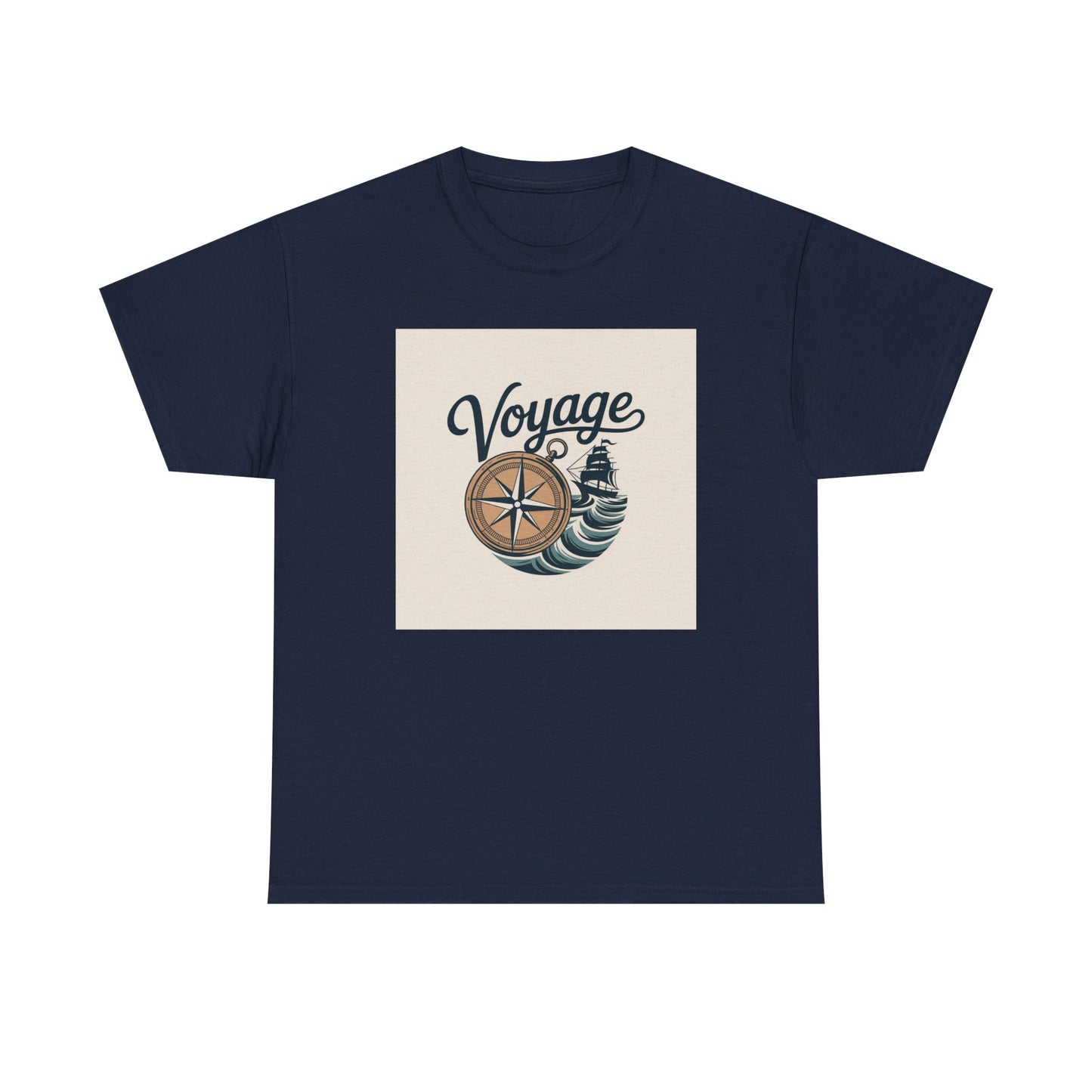 Voyage Nautical Compass T-Shirt — Adventure Beach Travel Graphic Tee