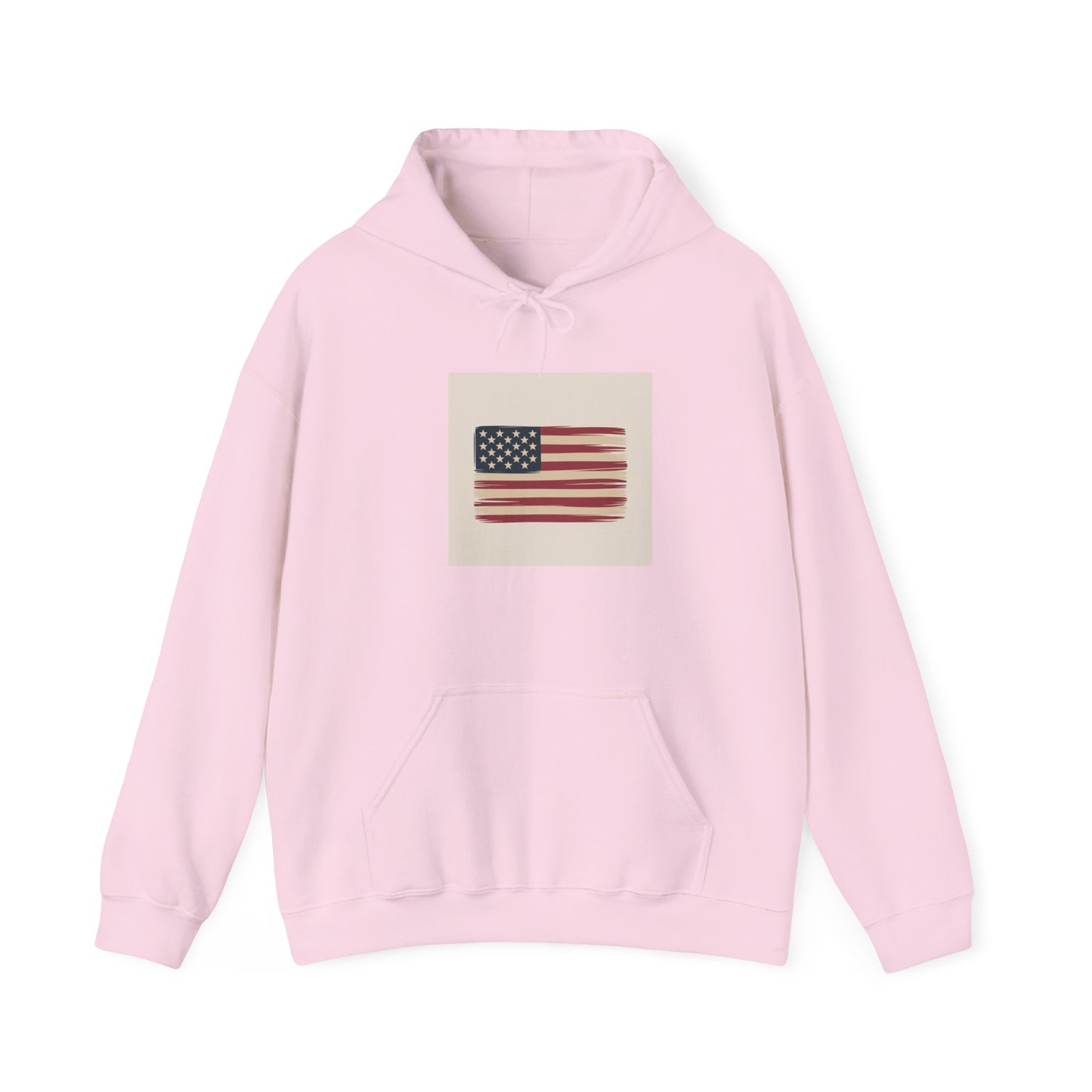 Vintage American Flag Hoodie — Distressed USA Patriotic Sweatshirt