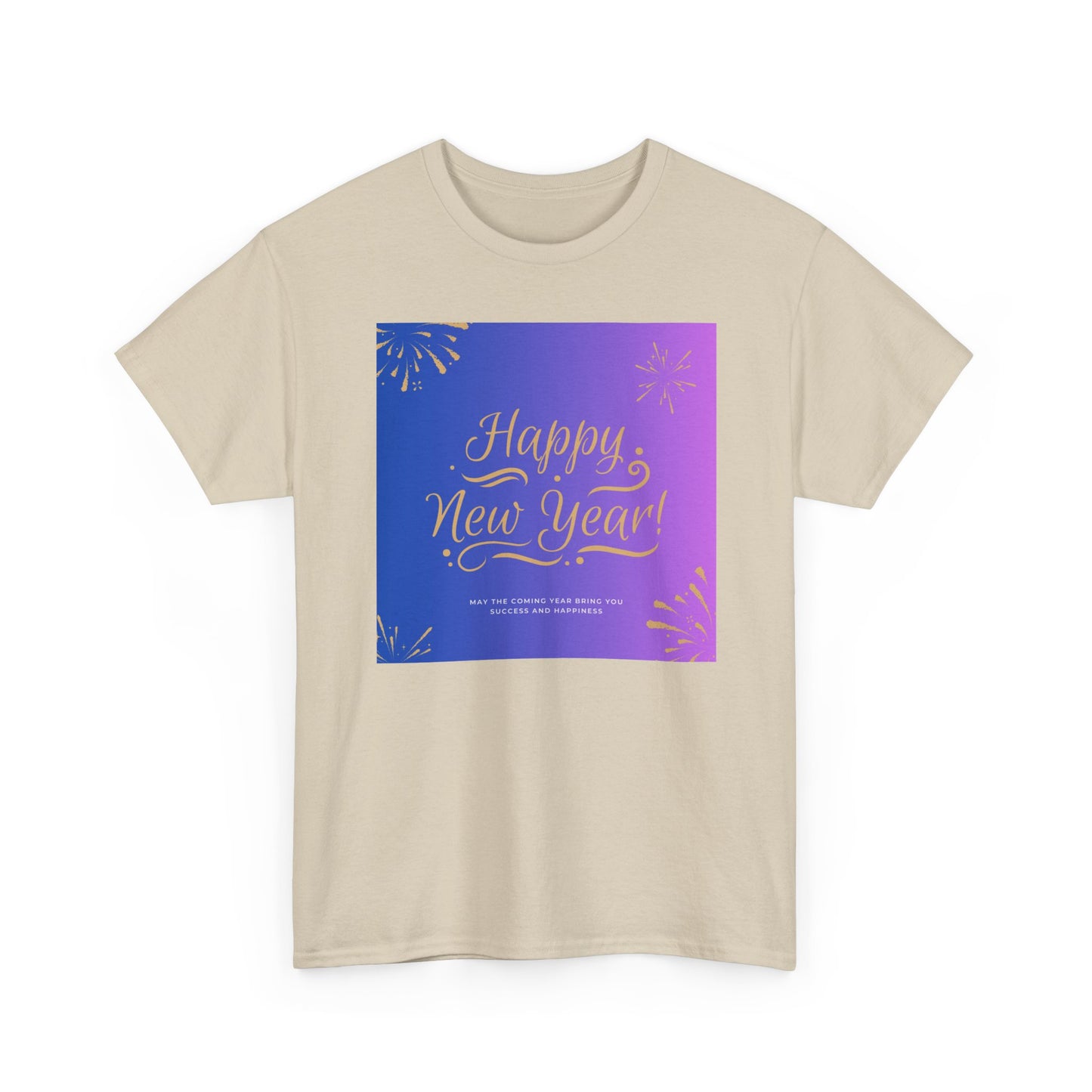Happy New Year Tee — Festive Gradient Fireworks Holiday T‑Shirt
