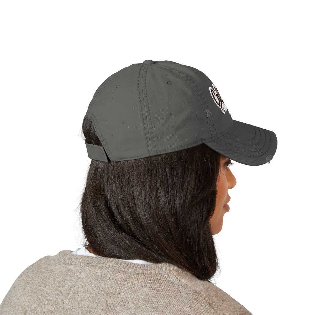 California Embroidered Distressed Dad Hat — Vintage Washed Baseball Cap
