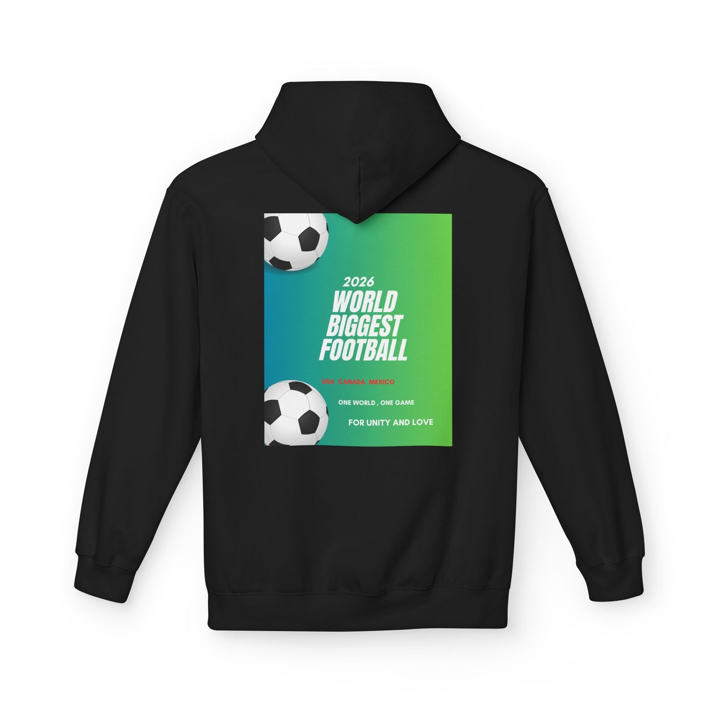 World Biggest Football 2026 Hoodie – Soccer Event Poster Design