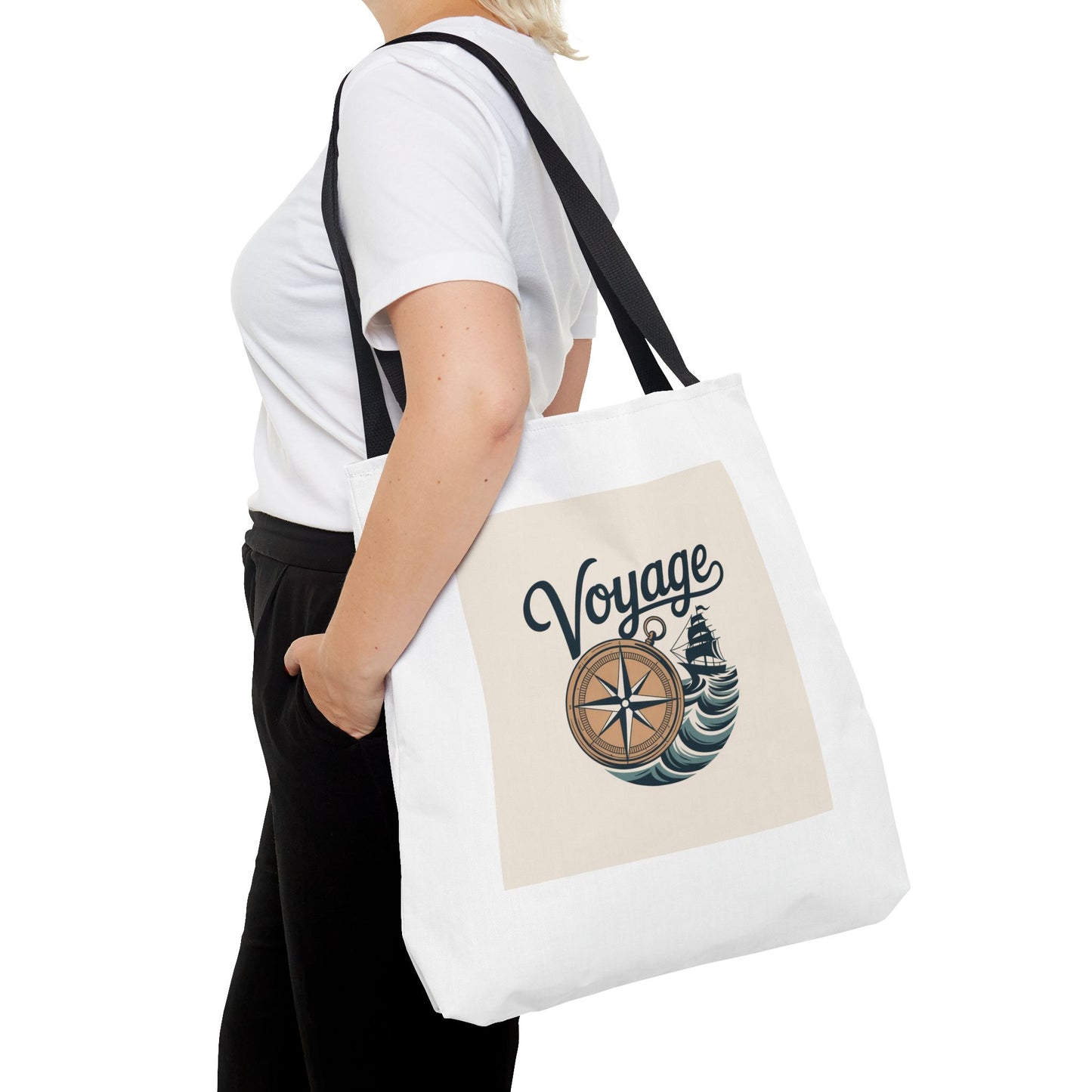 Voyage Compass Tote Bag – Nautical Travel Canvas Tote