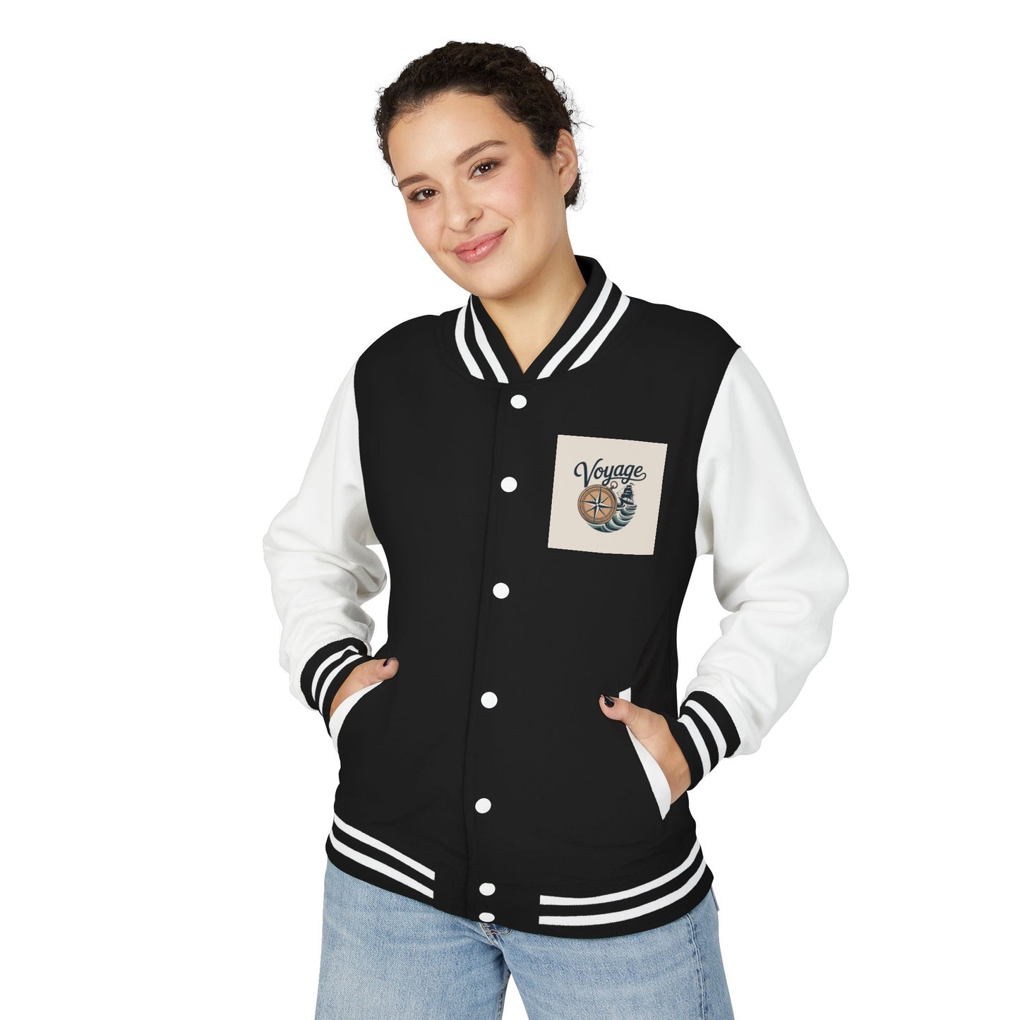 Letterman Jacket — 'Voyage' Nautical Shell Patch Varsity Jacket