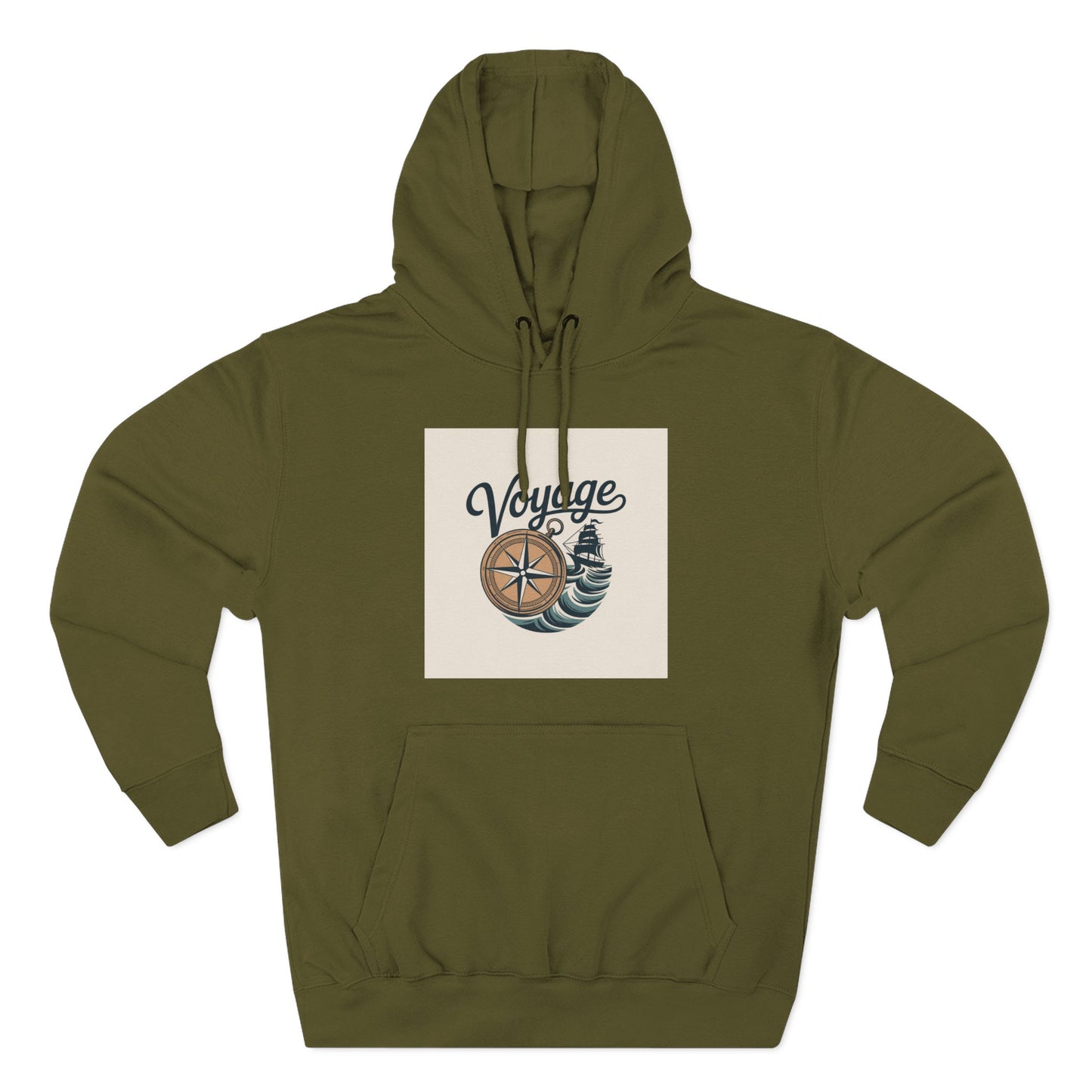 Voyage Compass Hoodie — Nautical Travel Graphic Pullover
