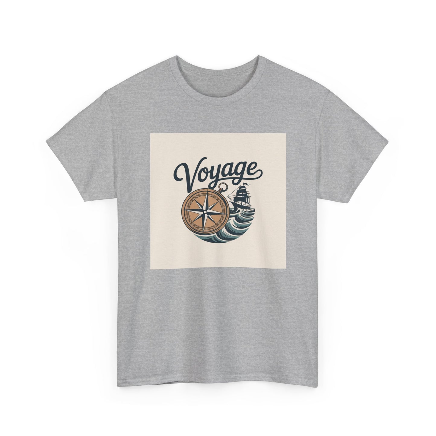 Voyage Nautical Compass T-Shirt — Adventure Beach Travel Graphic Tee