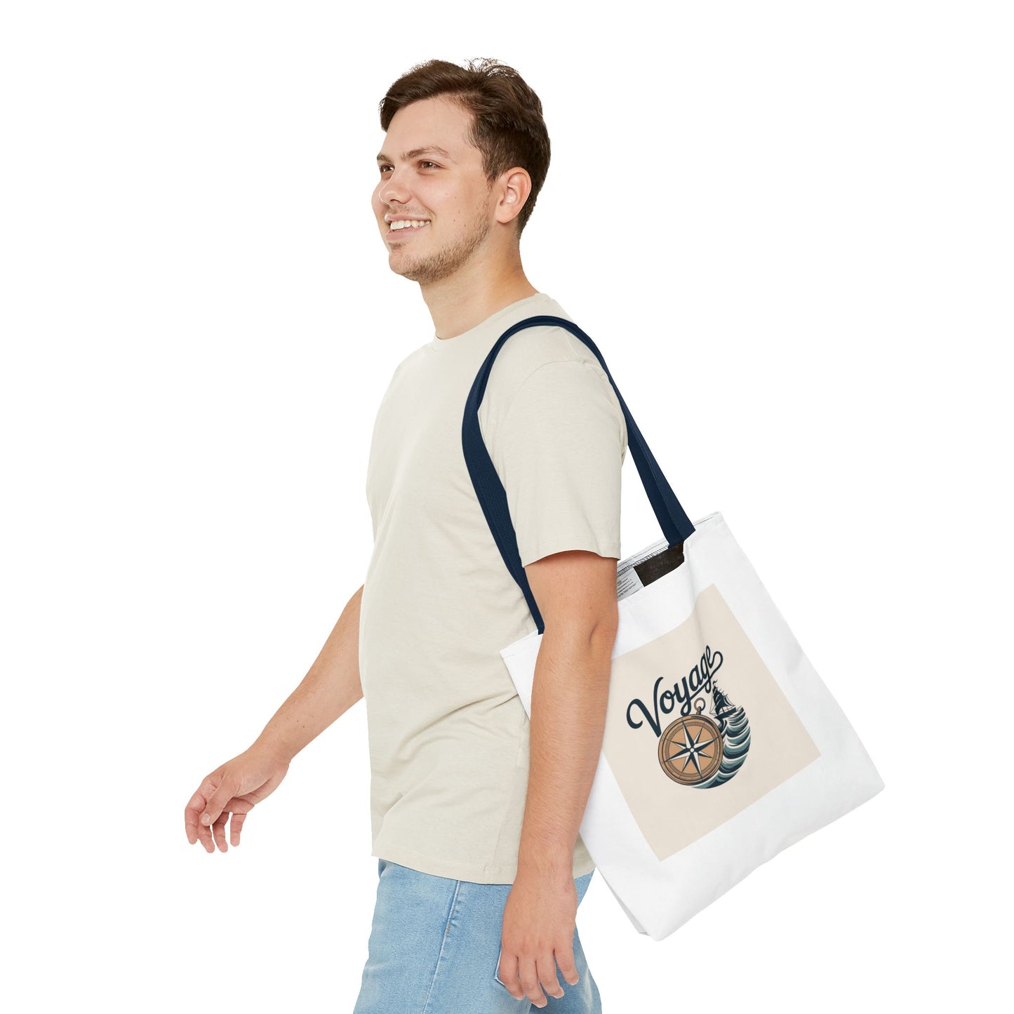Voyage Compass Tote Bag – Nautical Travel Canvas Tote