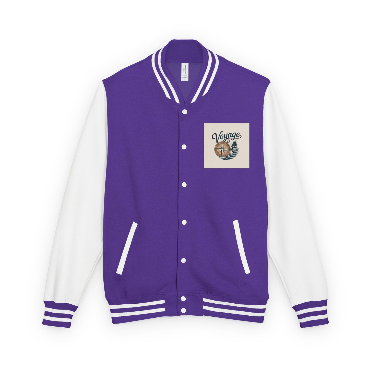 Letterman Jacket — 'Voyage' Nautical Shell Patch Varsity Jacket