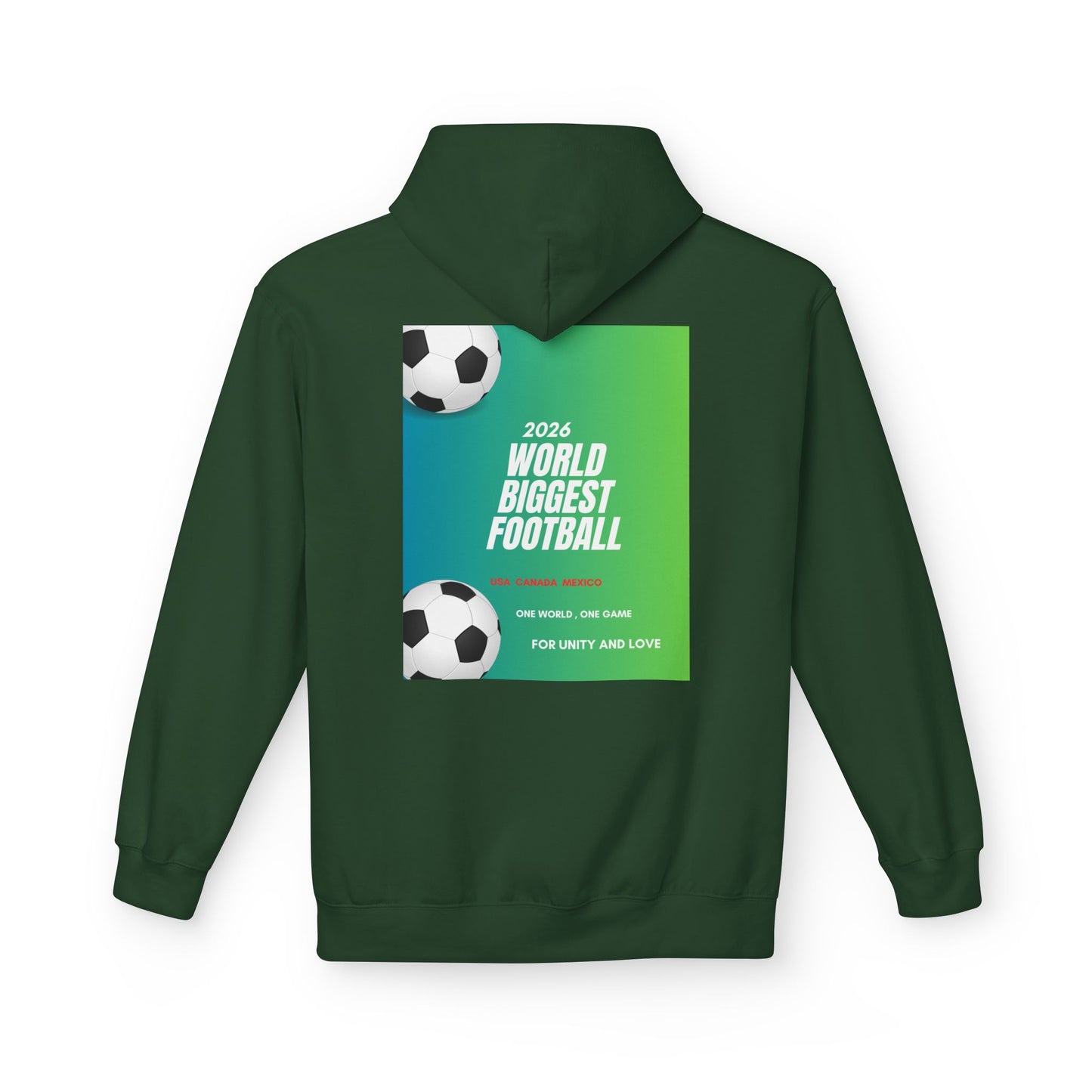 World Biggest Football 2026 Hoodie – Soccer Event Poster Design