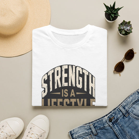 Strength Is A Lifestyle T-Shirt – Fitness Motivational Tee