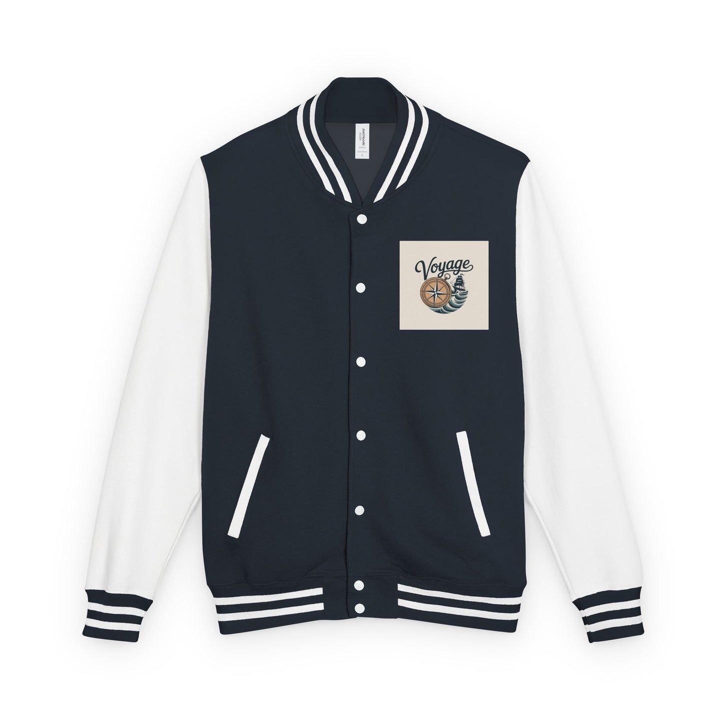 Letterman Jacket — 'Voyage' Nautical Shell Patch Varsity Jacket