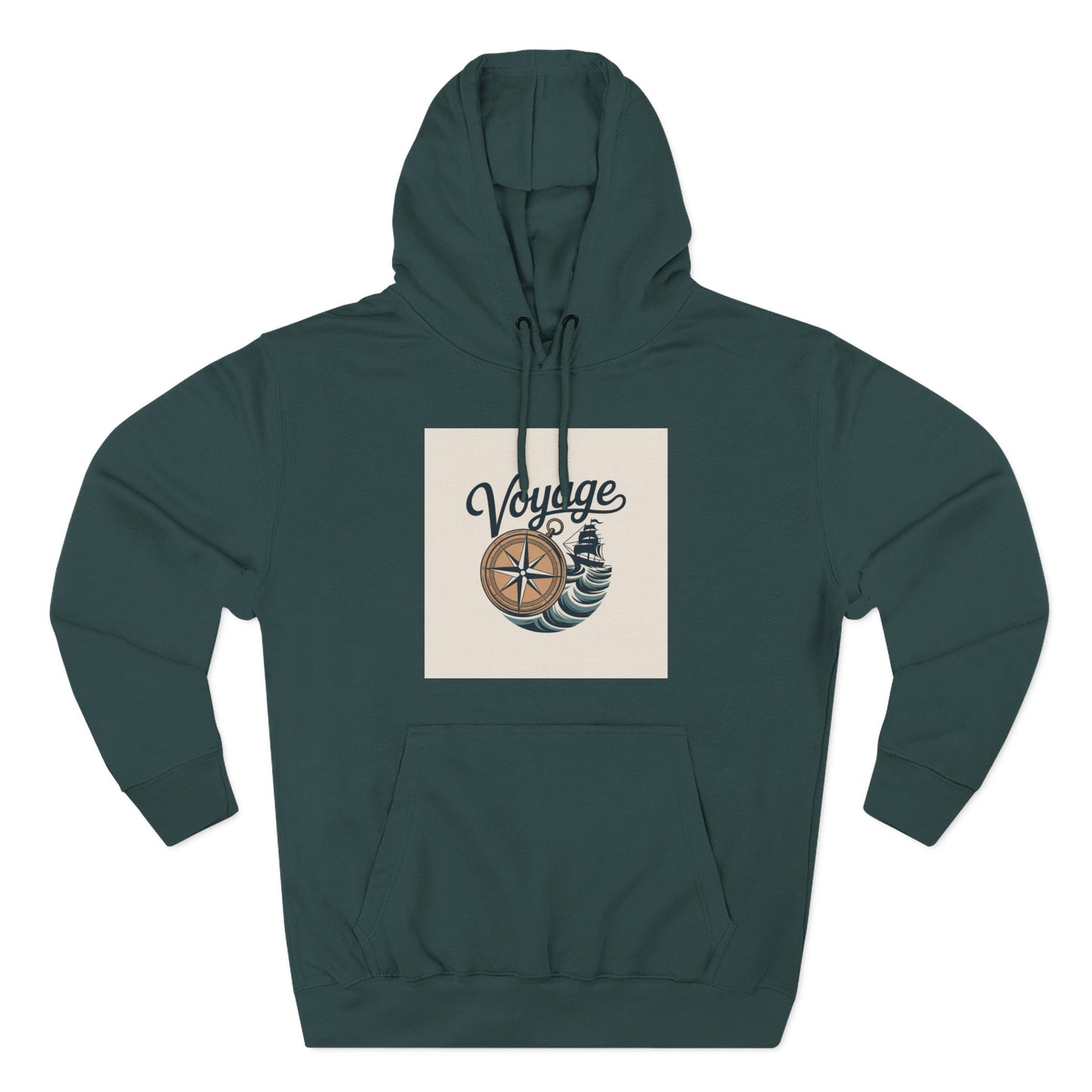 Voyage Compass Hoodie — Nautical Travel Graphic Pullover