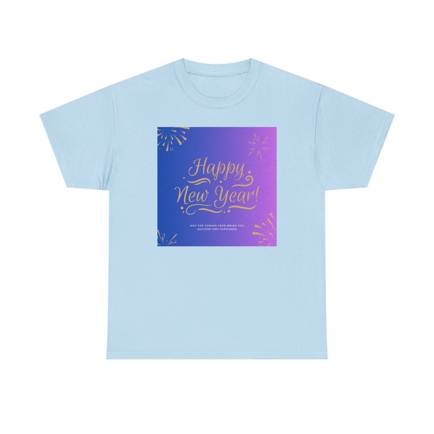 Happy New Year Tee — Festive Gradient Fireworks Holiday T‑Shirt