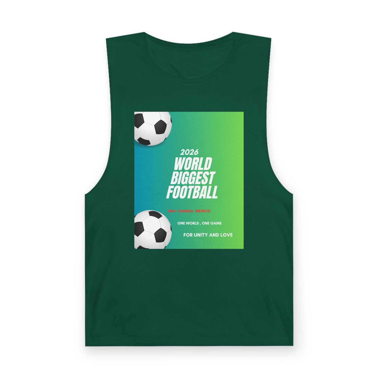 Football Graphic Tank Top — "World Biggest Football 2028" Sports Tee