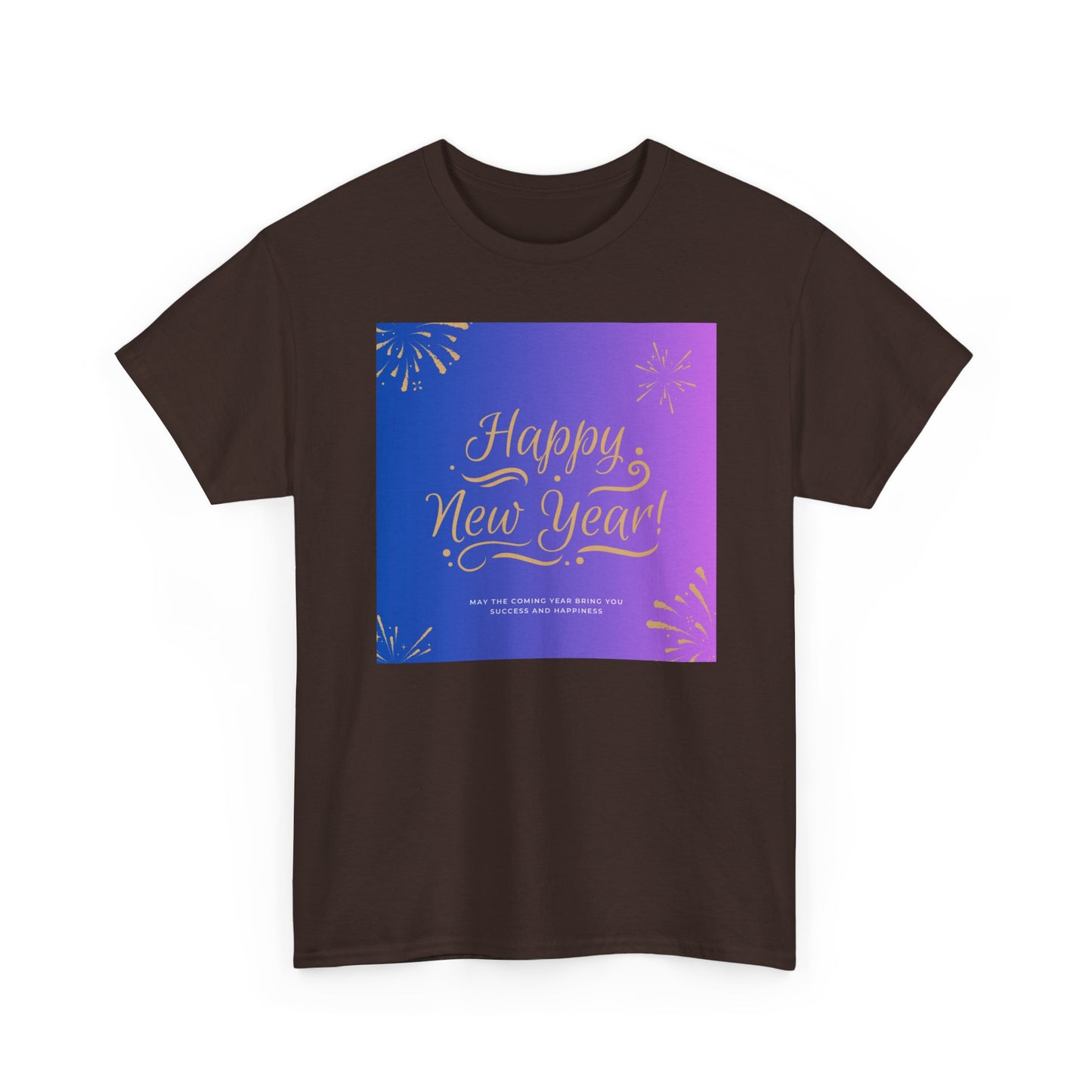 Happy New Year Tee — Festive Gradient Fireworks Holiday T‑Shirt