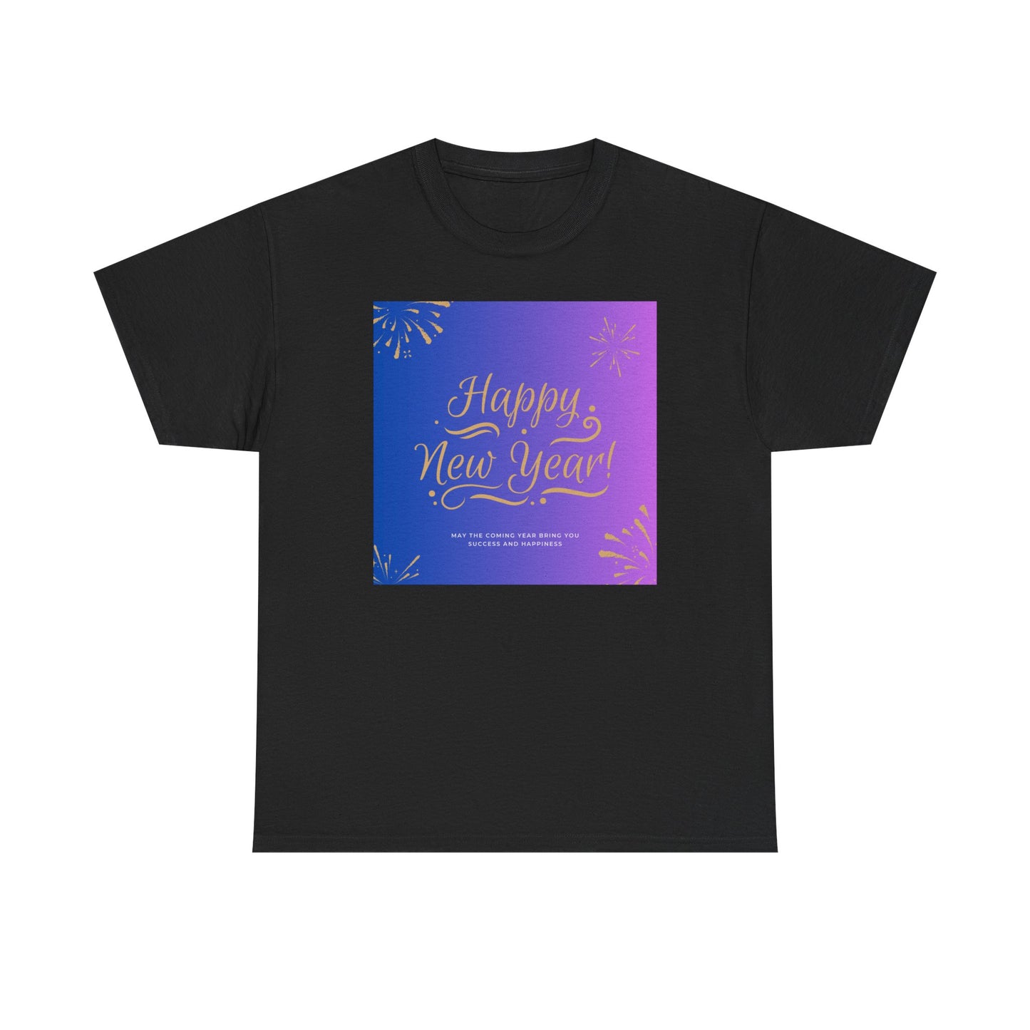 Happy New Year Tee — Festive Gradient Fireworks Holiday T‑Shirt