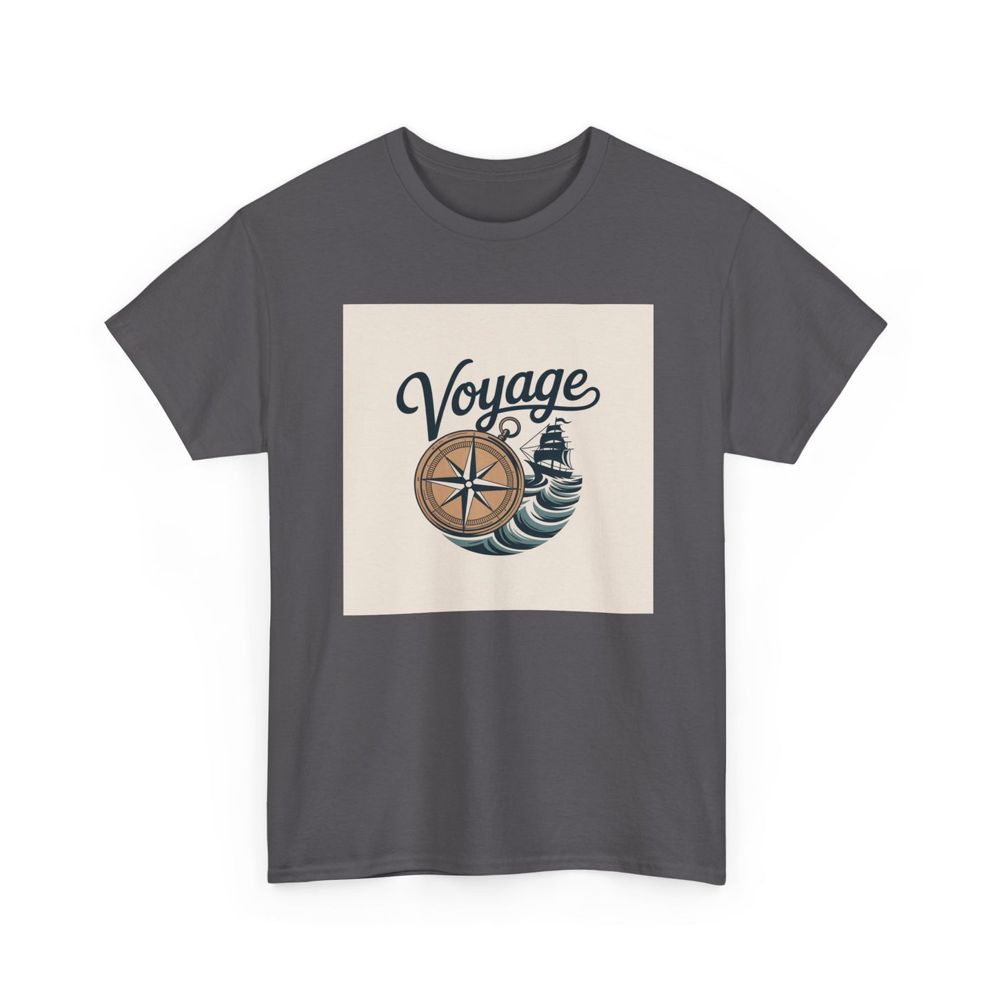 Voyage Nautical Compass T-Shirt — Adventure Beach Travel Graphic Tee