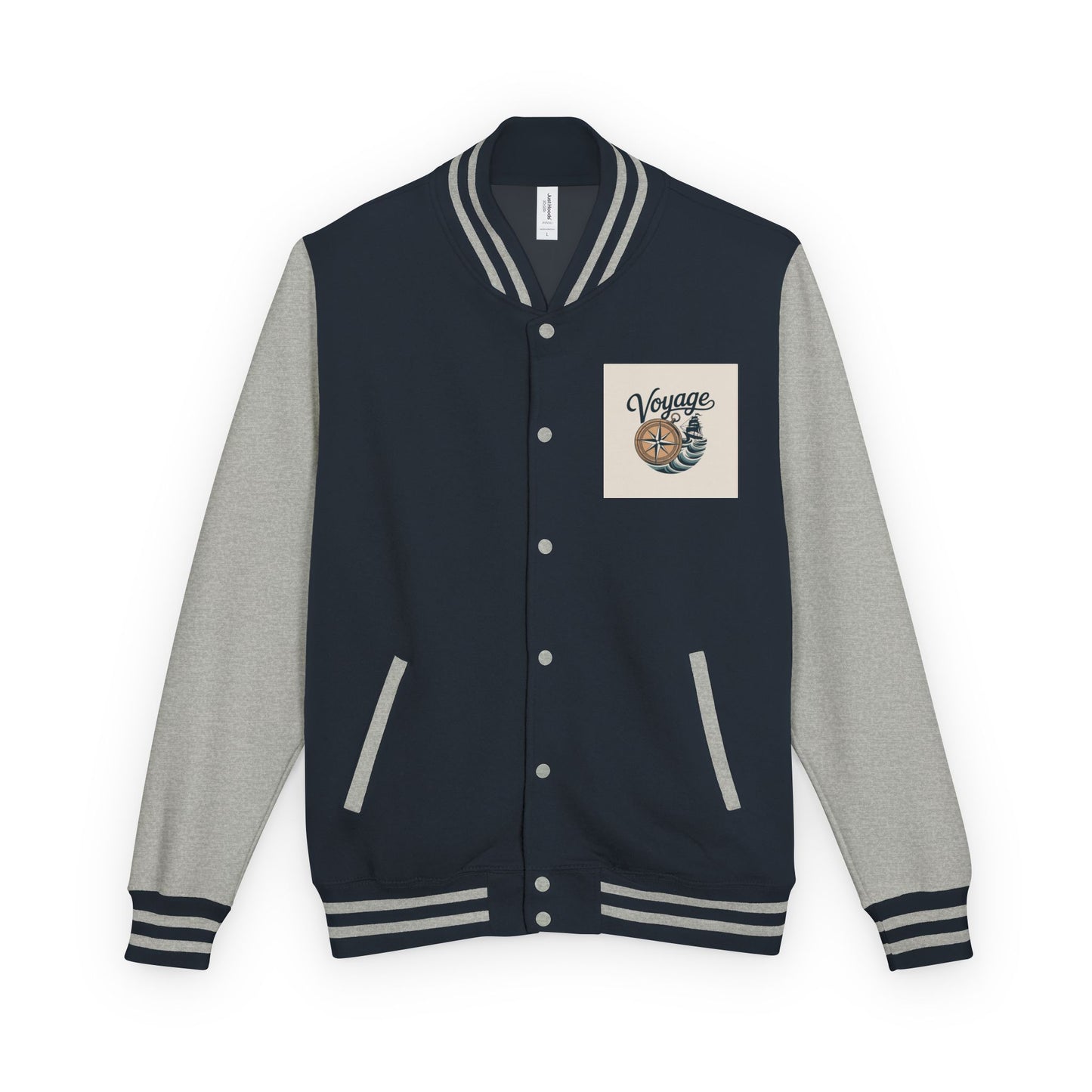 Letterman Jacket — 'Voyage' Nautical Shell Patch Varsity Jacket