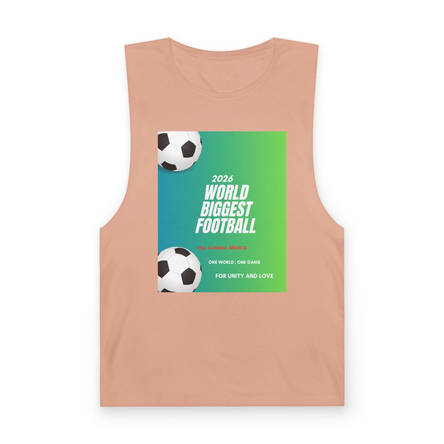 Football Graphic Tank Top — "World Biggest Football 2028" Sports Tee