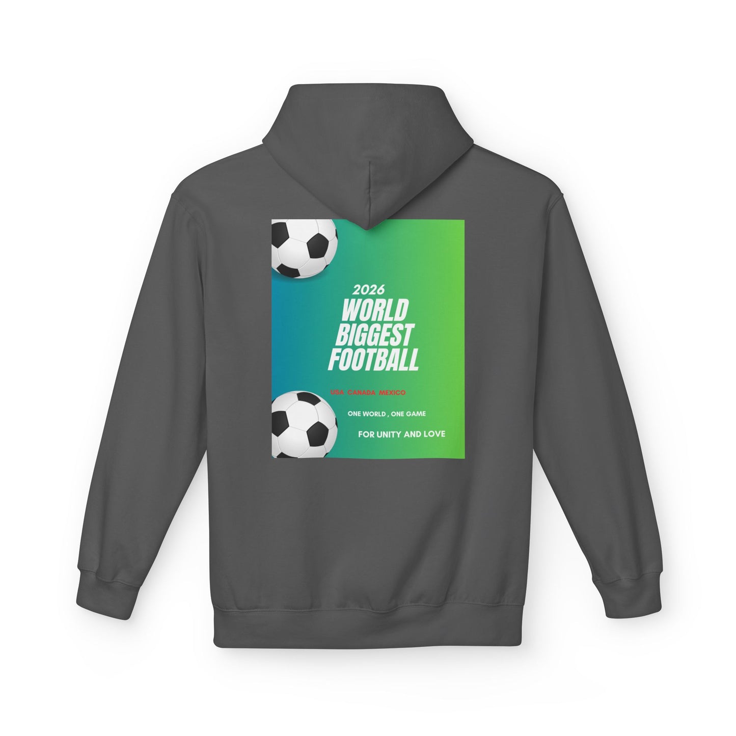 World Biggest Football 2026 Hoodie – Soccer Event Poster Design