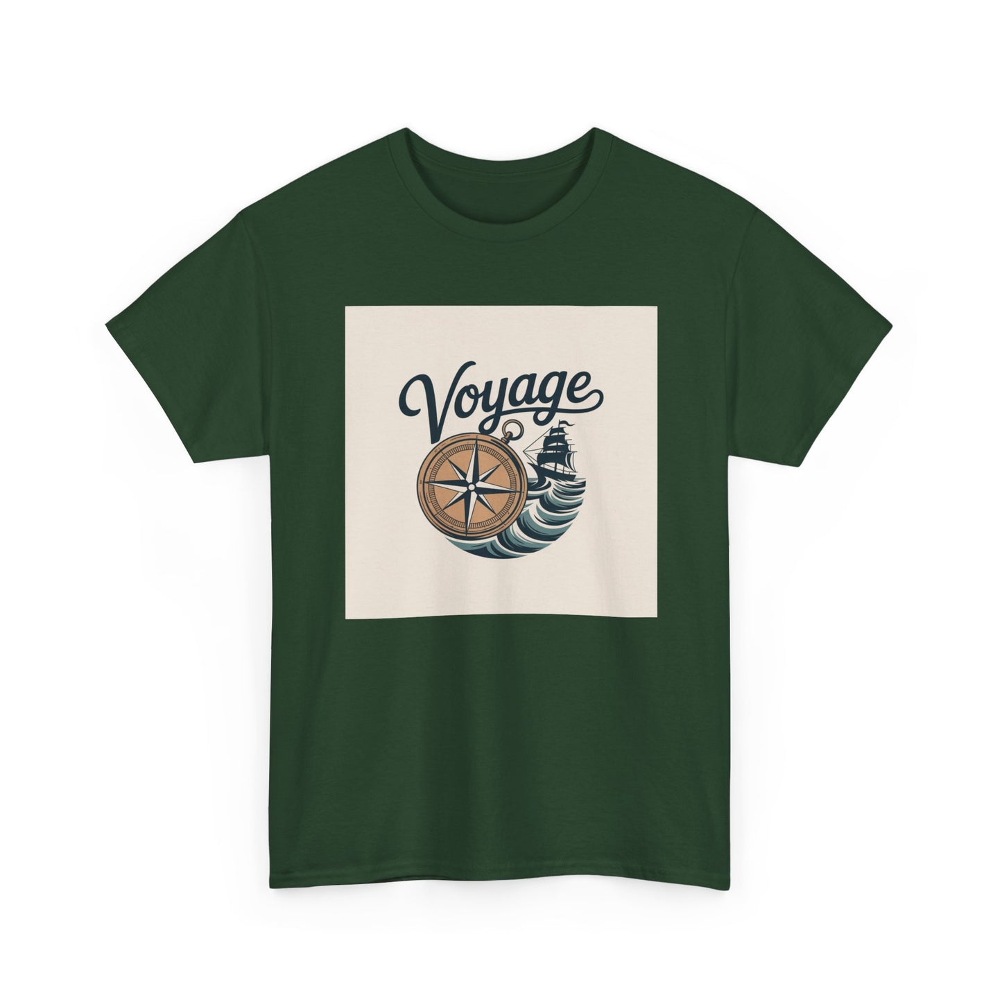 Voyage Nautical Compass T-Shirt — Adventure Beach Travel Graphic Tee
