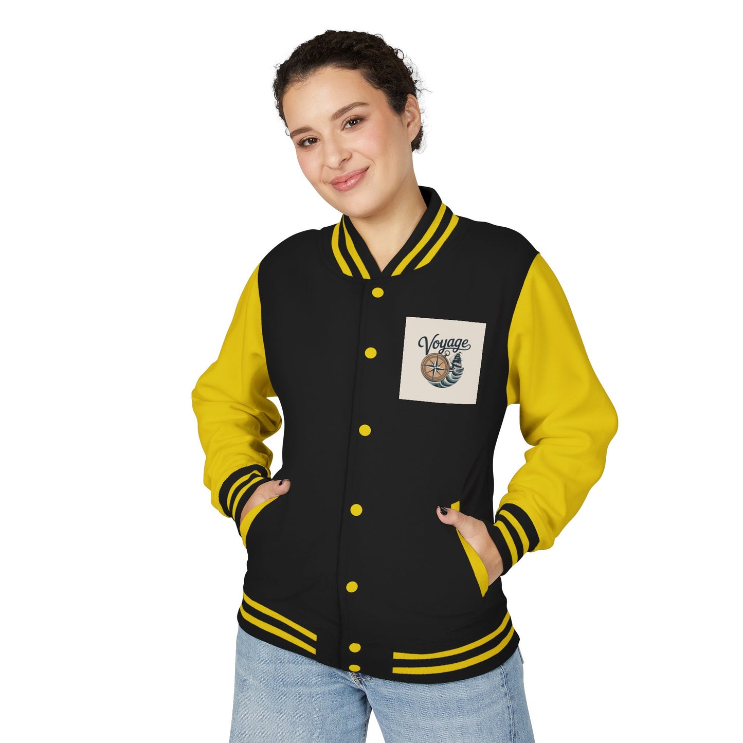 Letterman Jacket — 'Voyage' Nautical Shell Patch Varsity Jacket