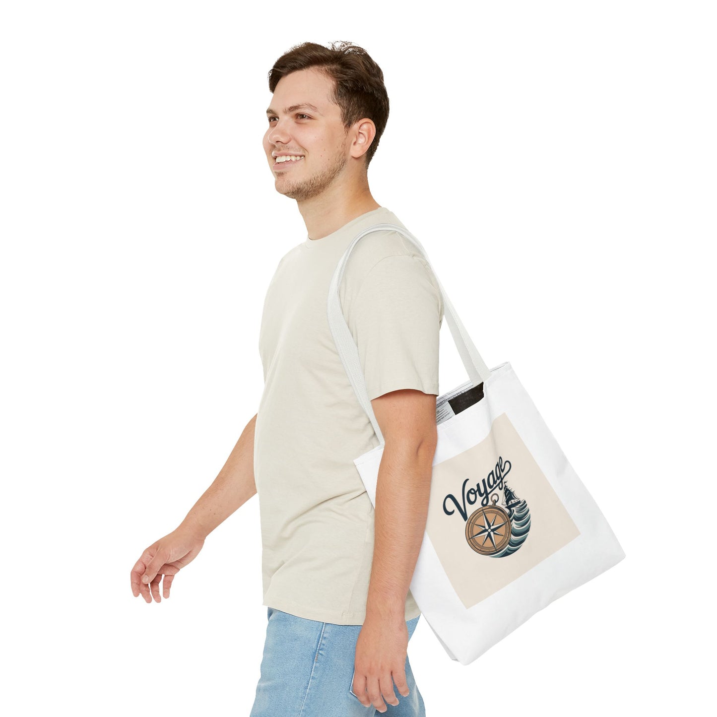 Voyage Compass Tote Bag – Nautical Travel Canvas Tote