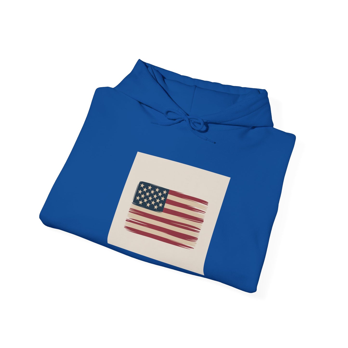 Vintage American Flag Hoodie — Distressed USA Patriotic Sweatshirt