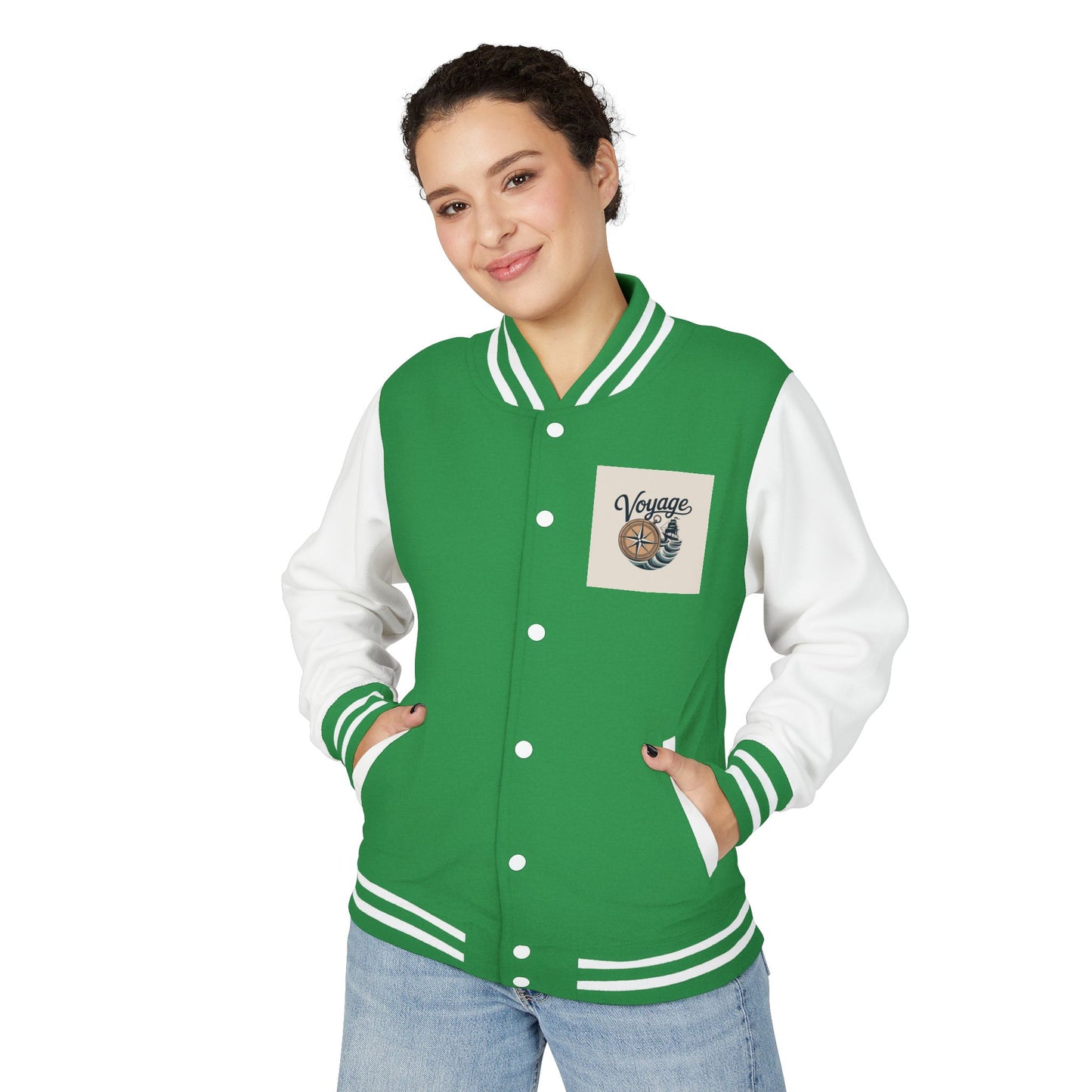 Letterman Jacket — 'Voyage' Nautical Shell Patch Varsity Jacket