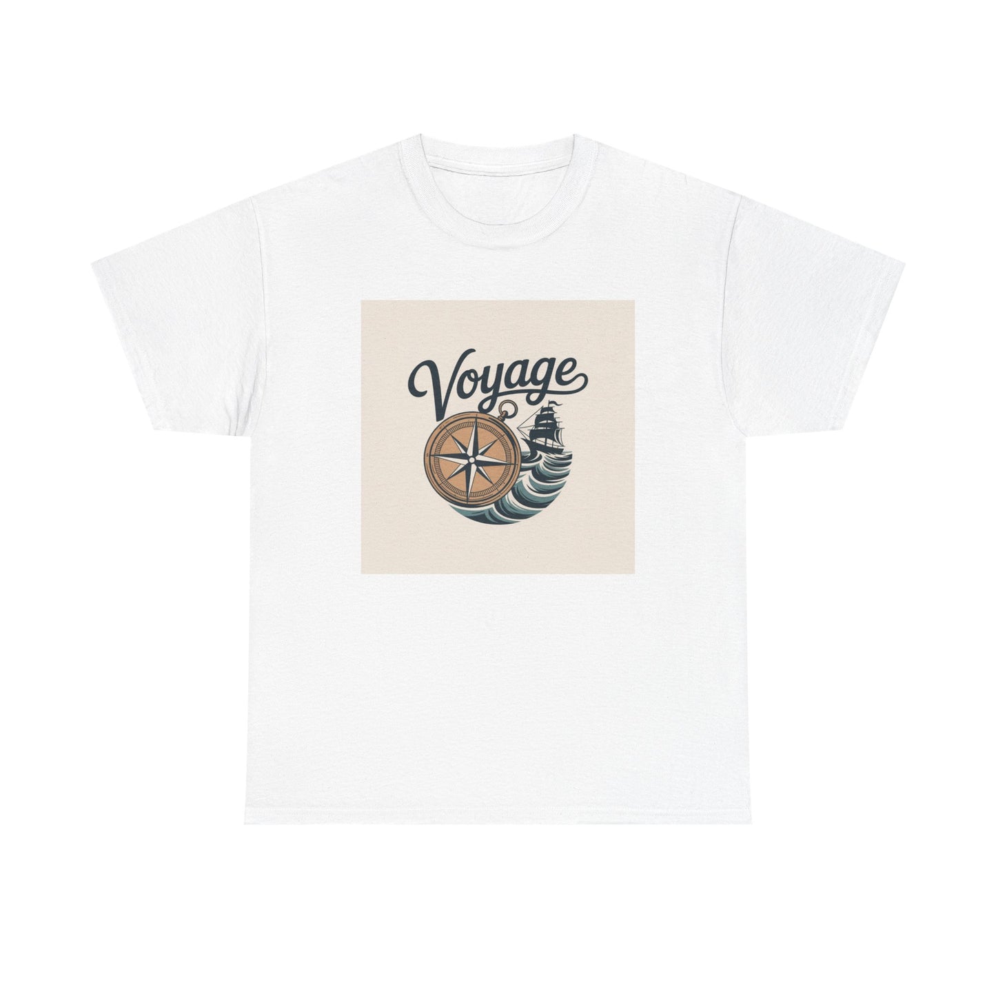 Voyage Nautical Compass T-Shirt — Adventure Beach Travel Graphic Tee