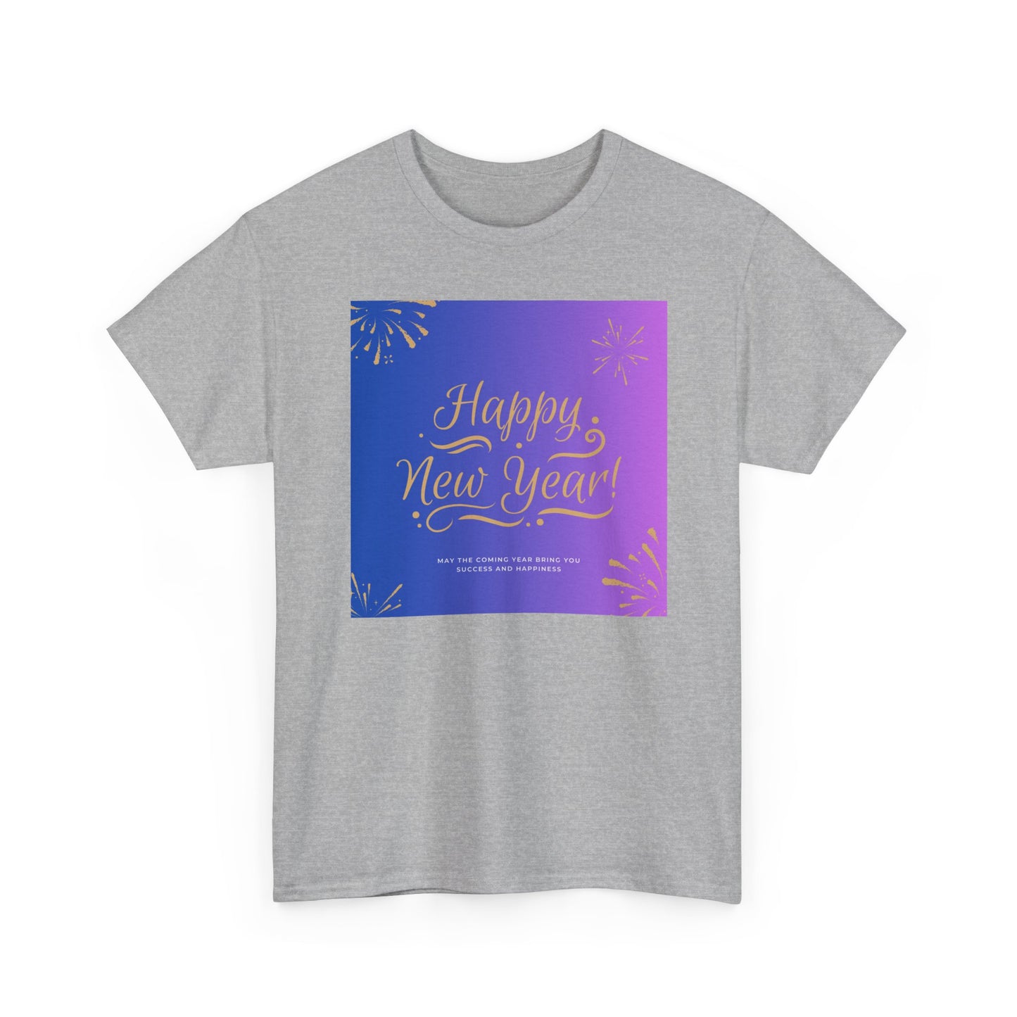 Happy New Year Tee — Festive Gradient Fireworks Holiday T‑Shirt