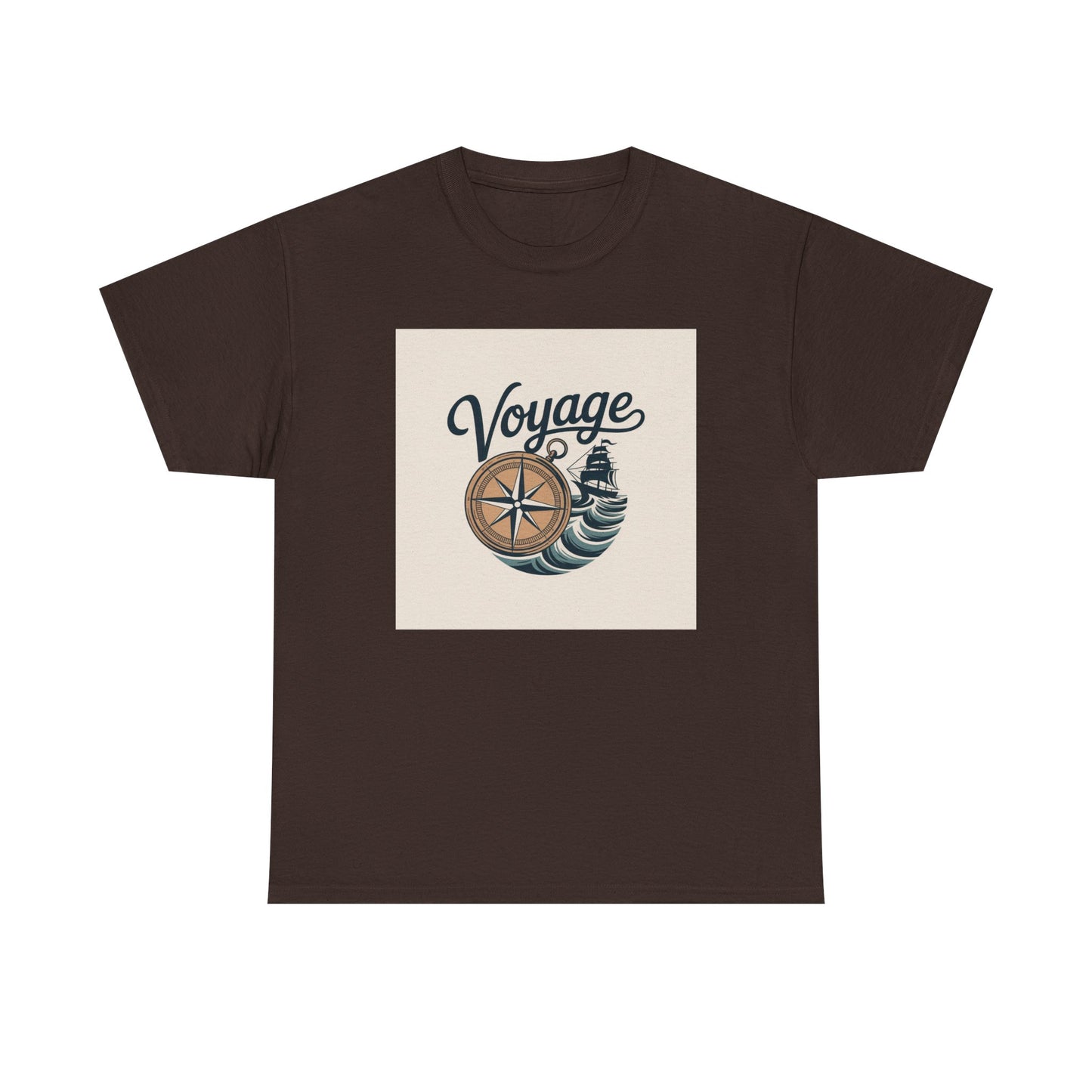 Voyage Nautical Compass T-Shirt — Adventure Beach Travel Graphic Tee