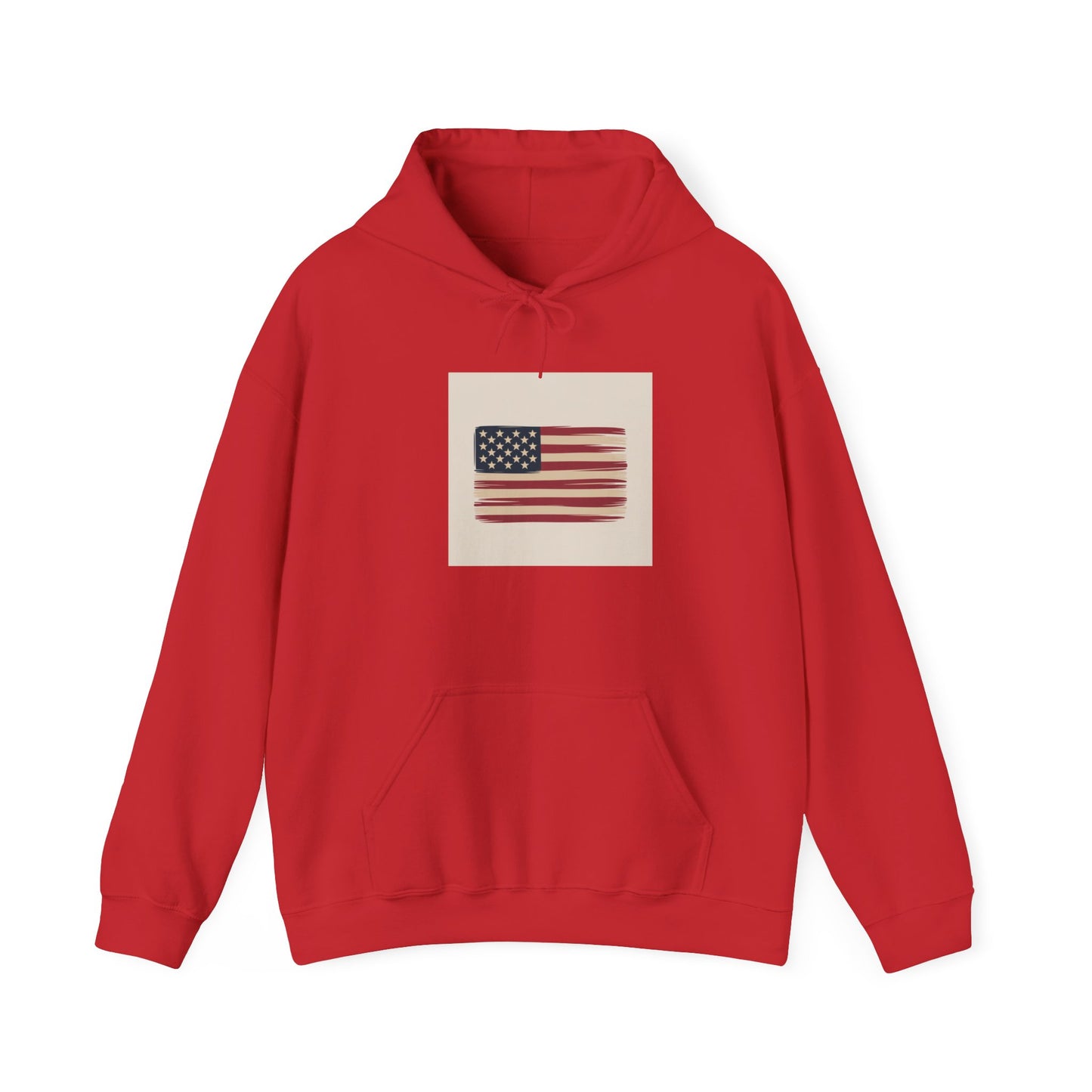 Vintage American Flag Hoodie — Distressed USA Patriotic Sweatshirt
