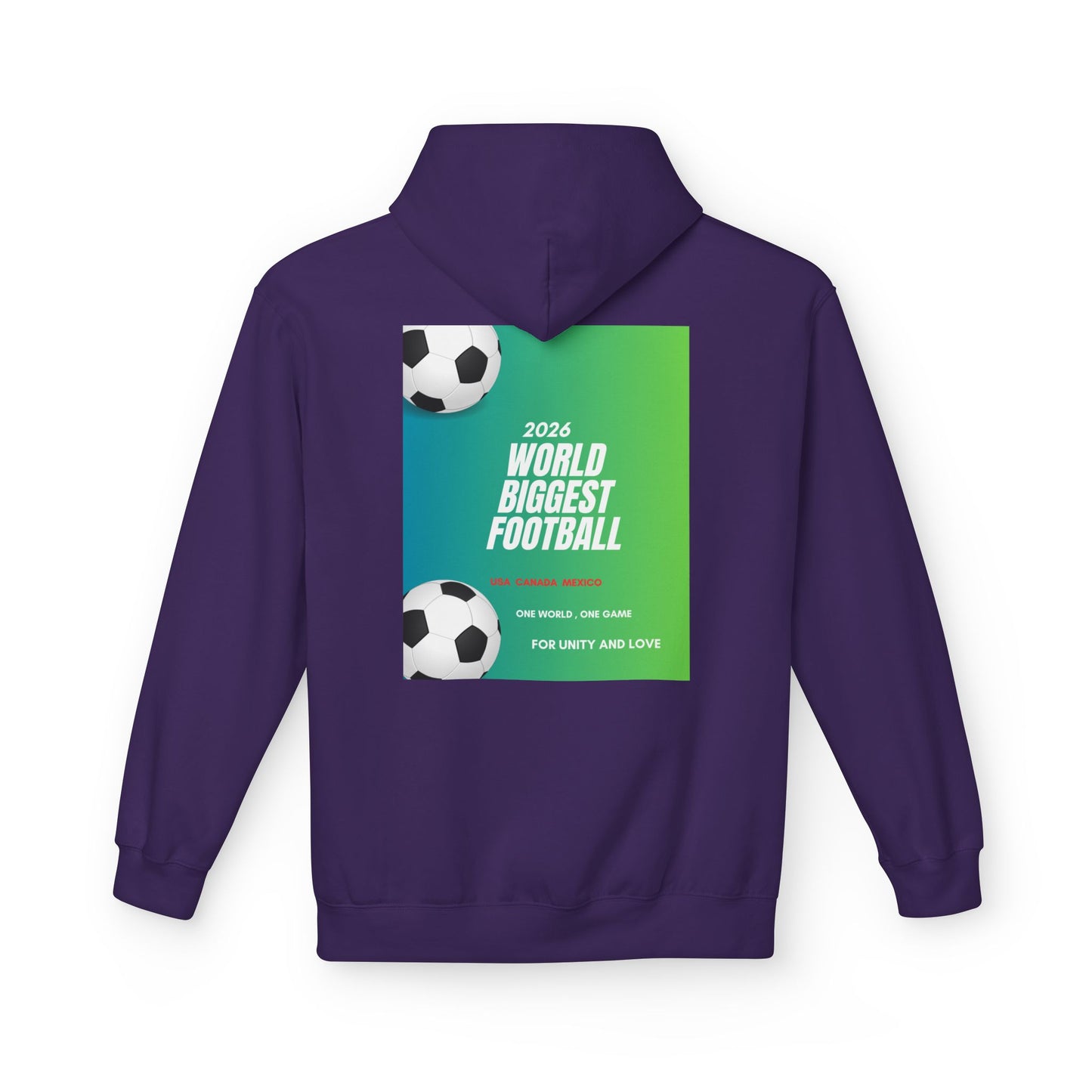 World Biggest Football 2026 Hoodie – Soccer Event Poster Design