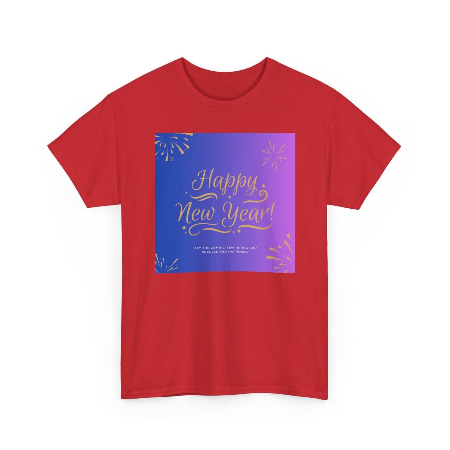 Happy New Year Tee — Festive Gradient Fireworks Holiday T‑Shirt