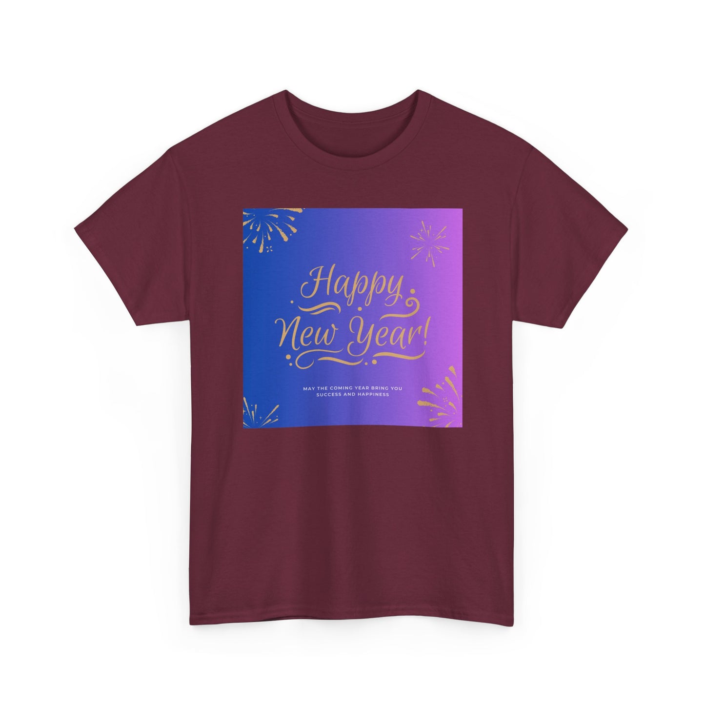 Happy New Year Tee — Festive Gradient Fireworks Holiday T‑Shirt