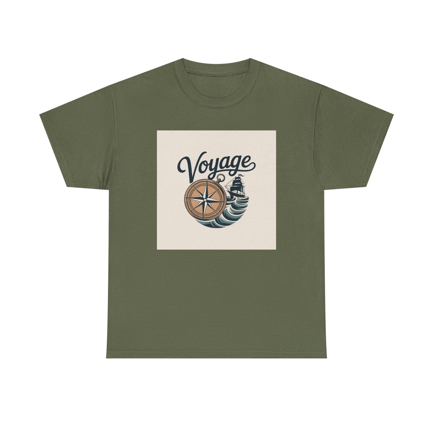 Voyage Nautical Compass T-Shirt — Adventure Beach Travel Graphic Tee